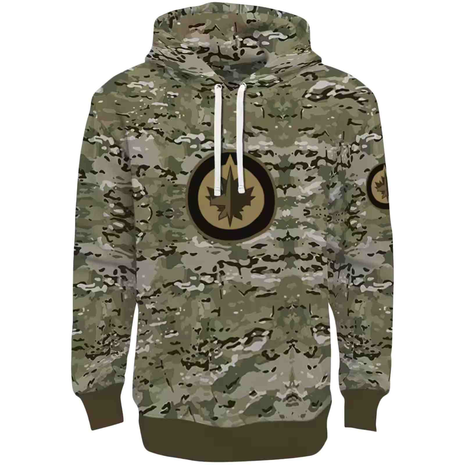 Custom Winnipeg Jets Military Style Hoodie