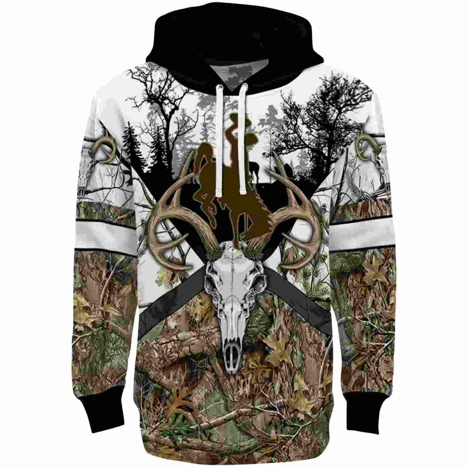 Custom Wyoming Cowboys Forest Silhouette Hoodie