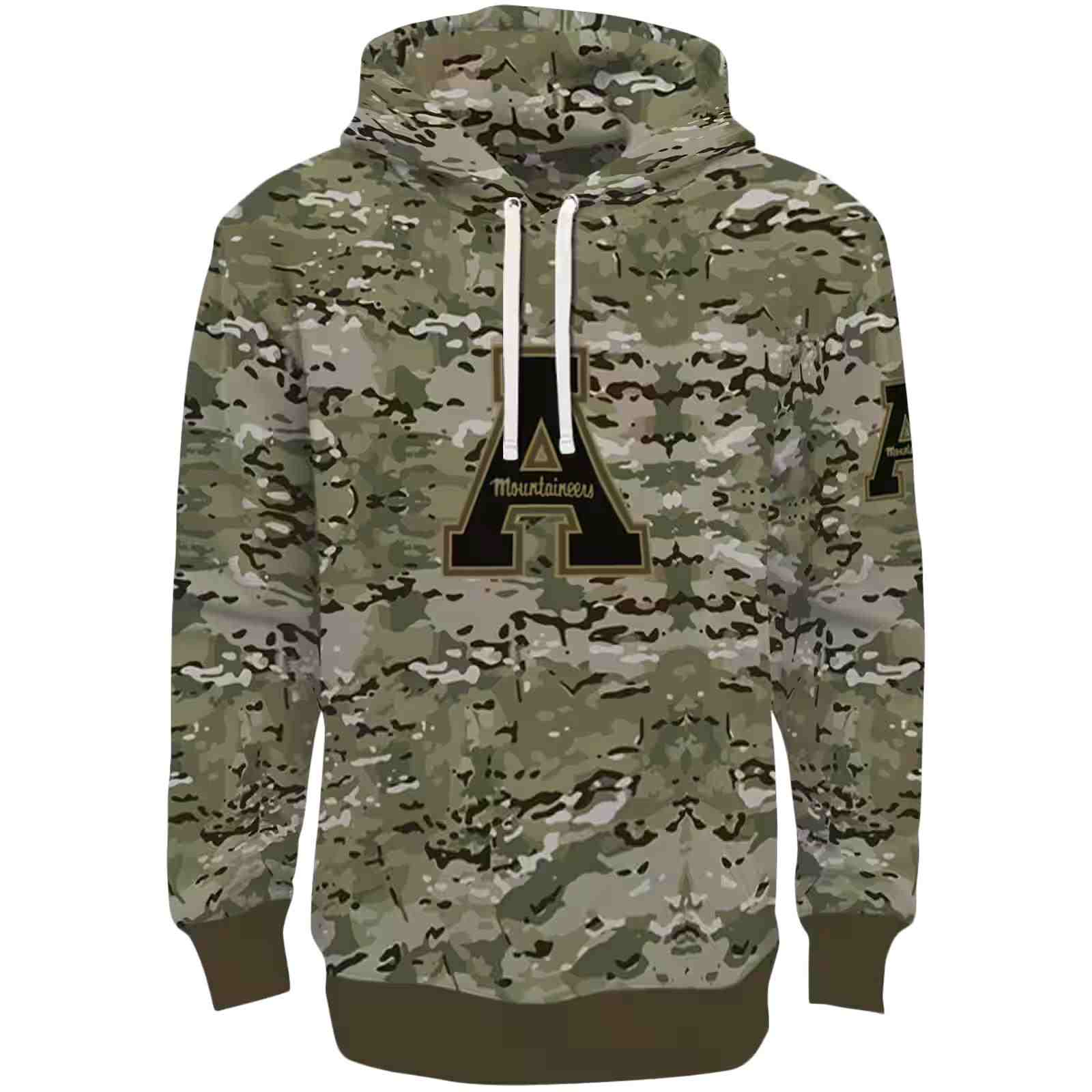 Customized Appalachian State Mountaineers Military Style Hoodie