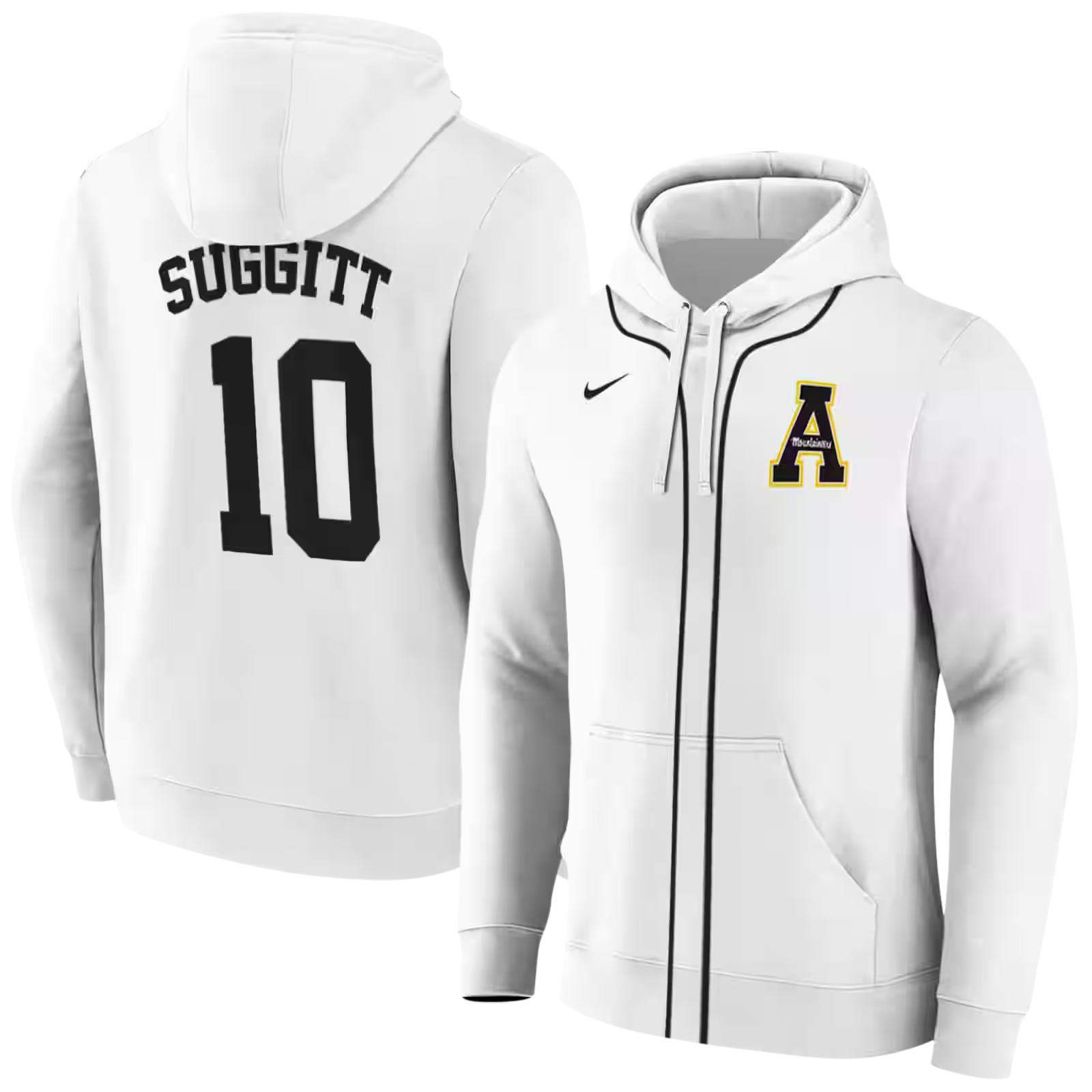customized appalachian state mountaineers sporty stripe white hoodie fashion forward