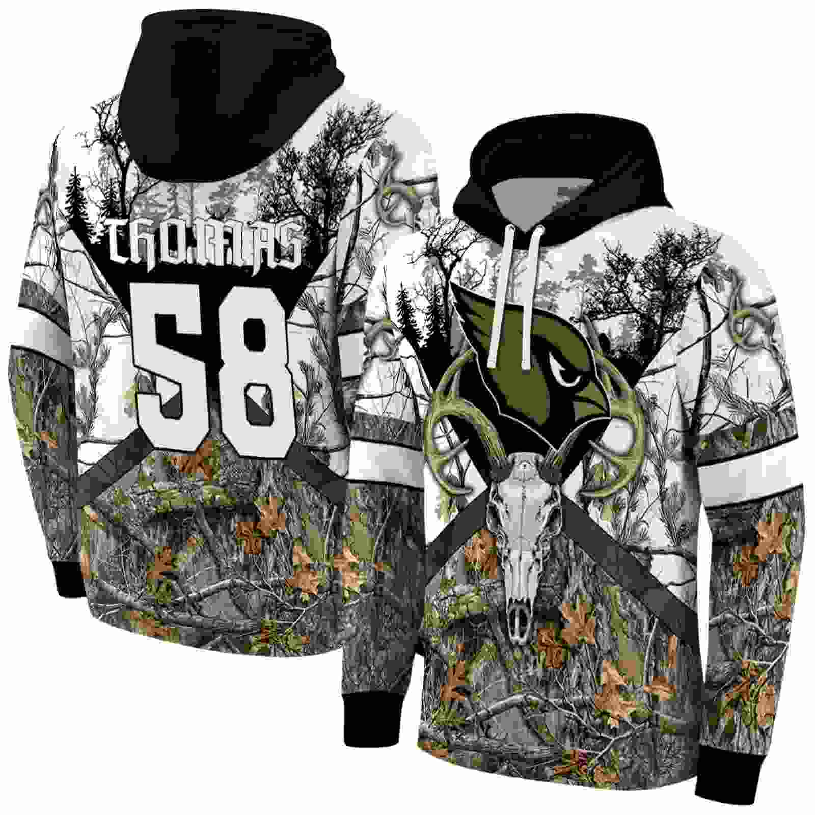 customized arizona cardinals forest silhouette hoodie fashion forward