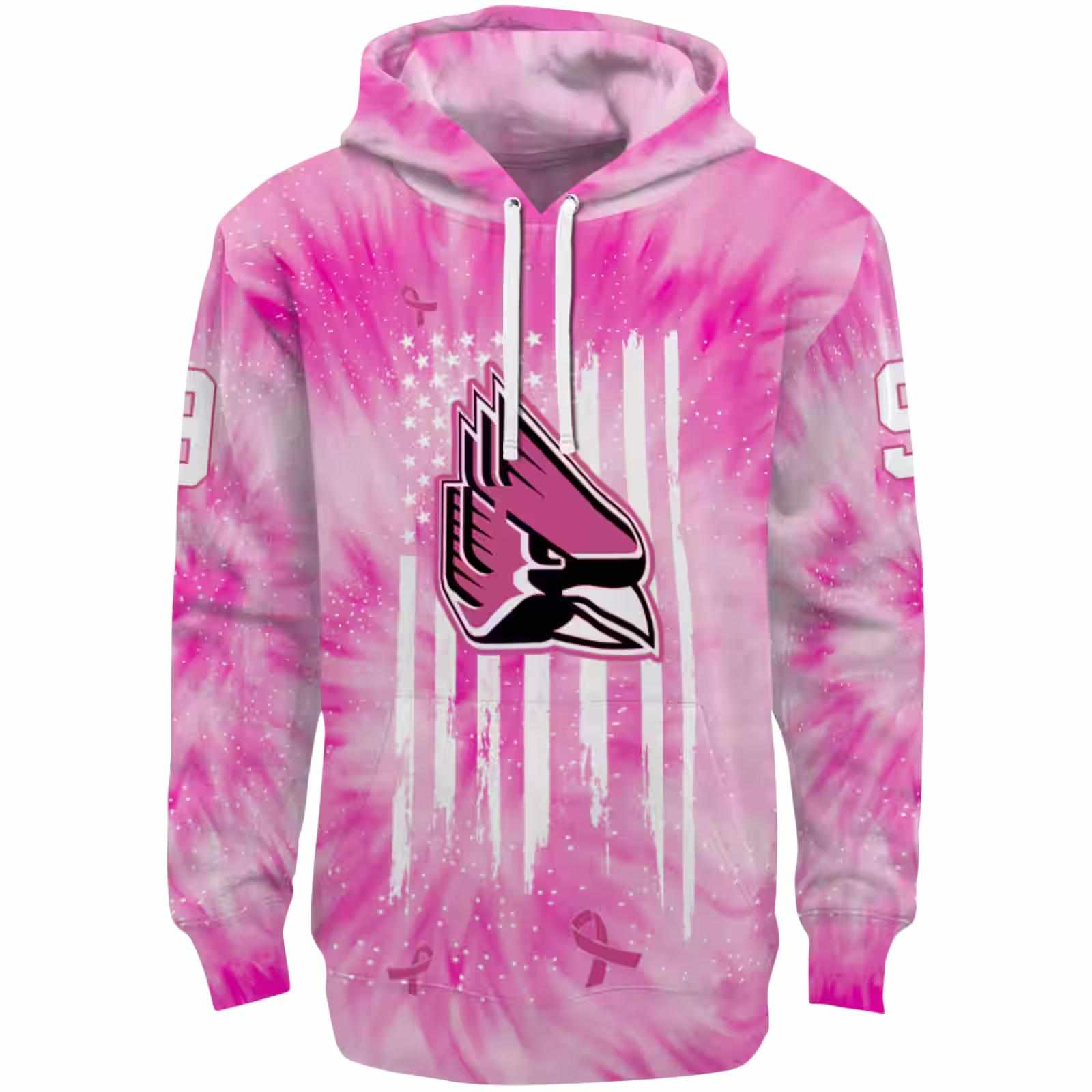 Customized Ball State Cardinals Cancer Support Pink Hoodie