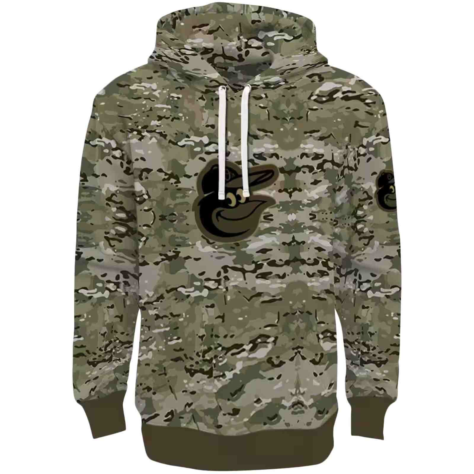 Customized Baltimore Orioles Military Style Hoodie