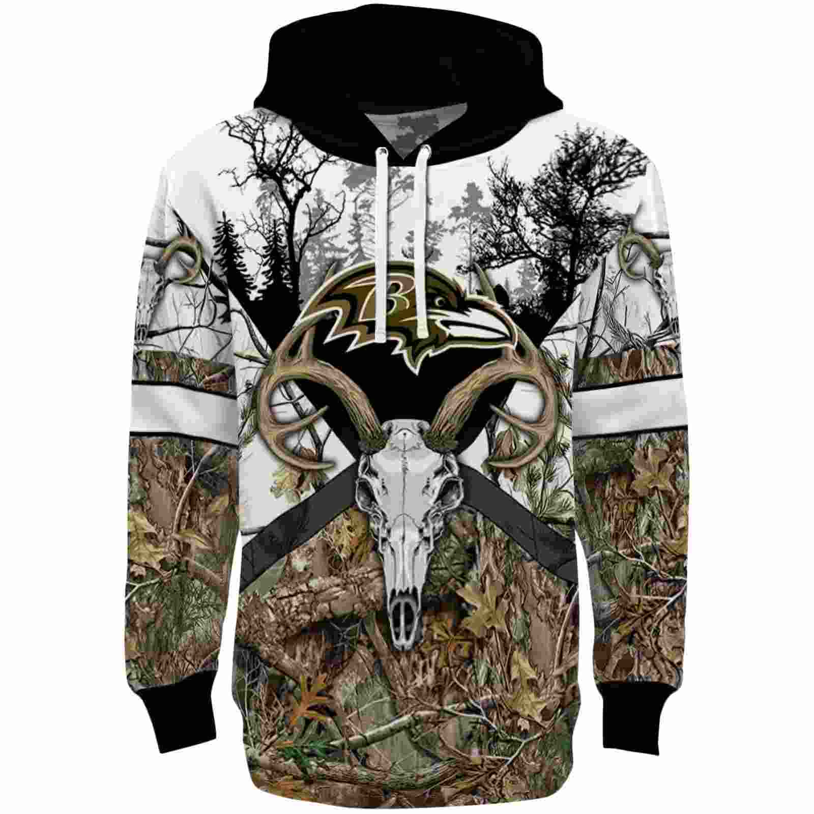 Customized Baltimore Ravens Forest Silhouette Hoodie