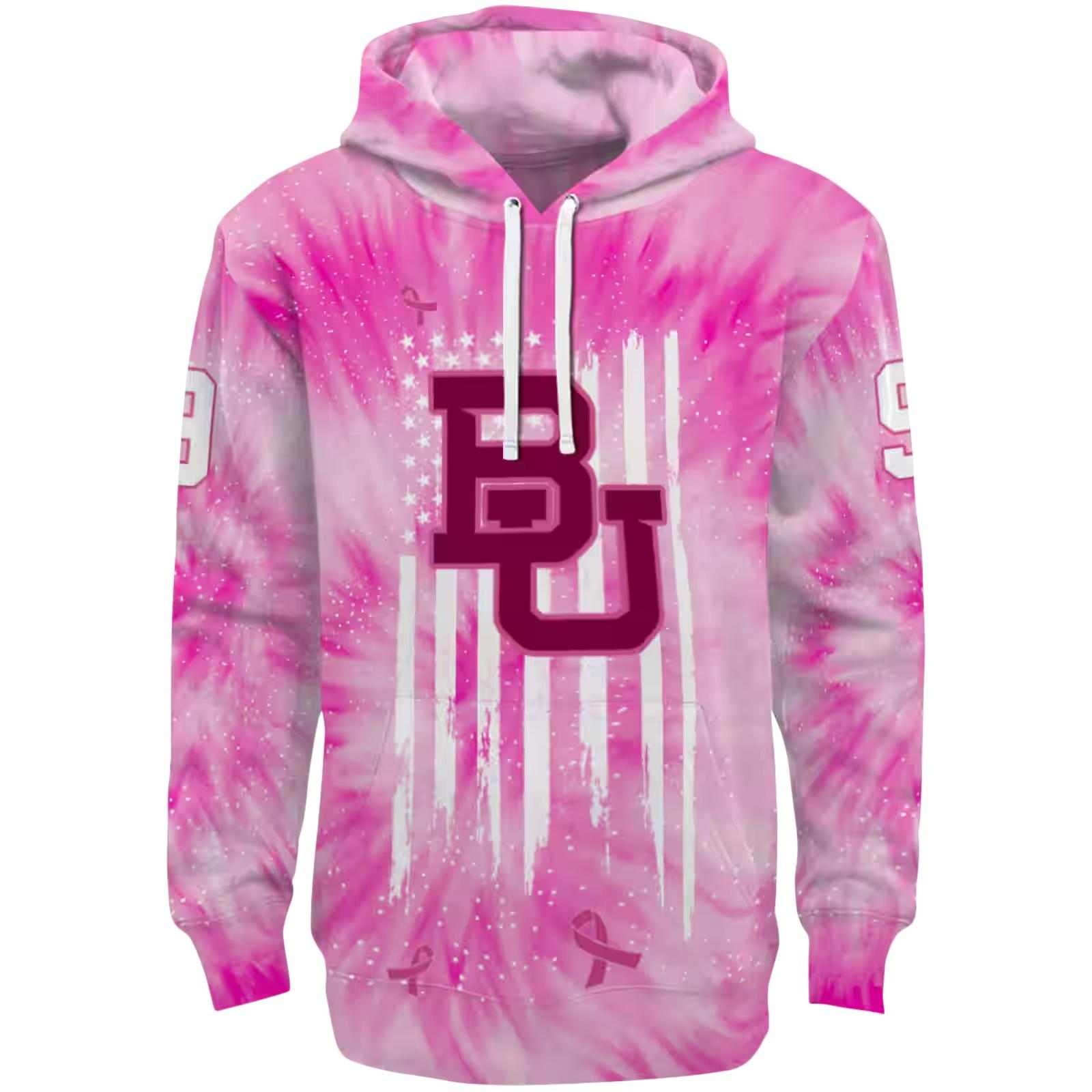 Customized Baylor Bears Cancer Support Pink Hoodie