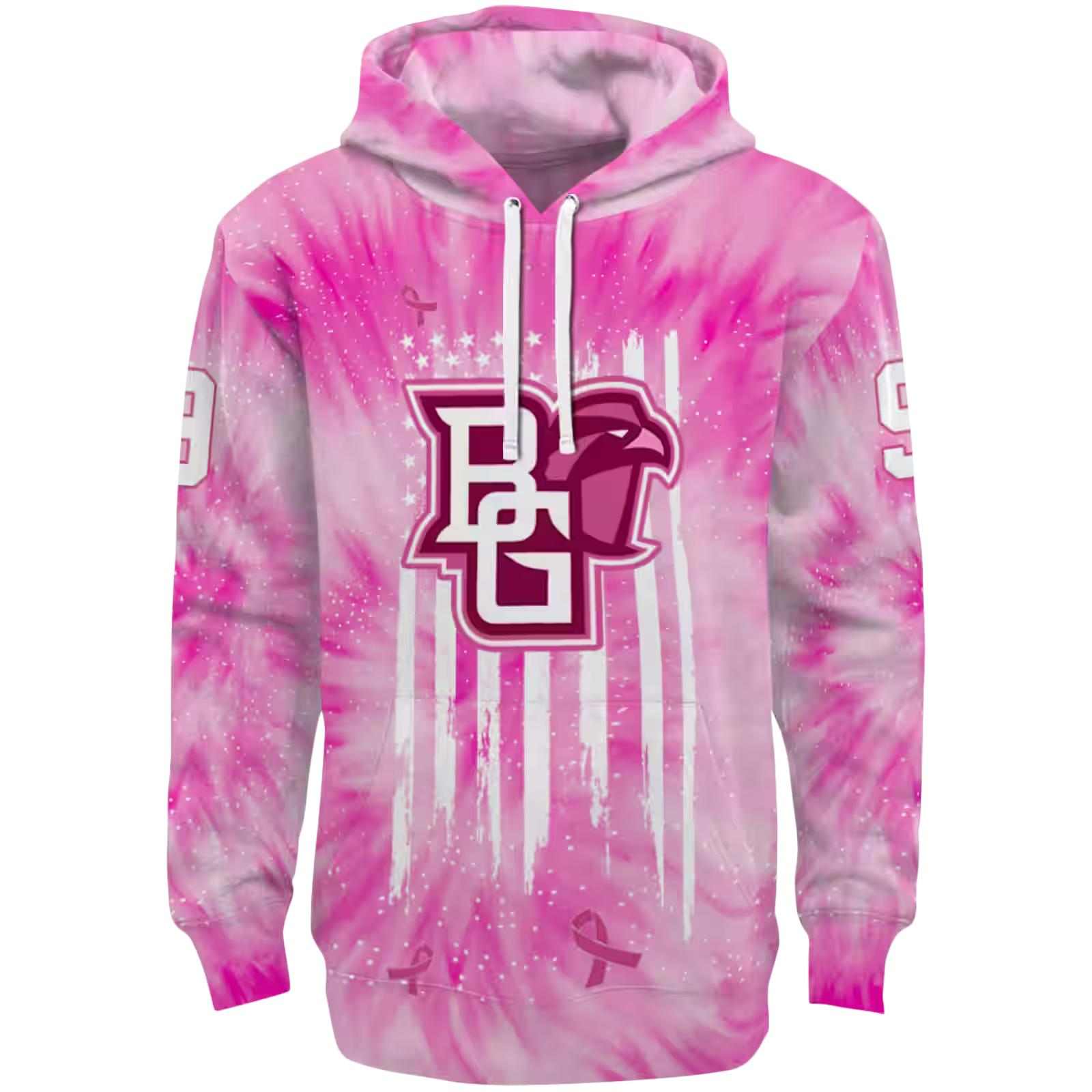 Customized Bowling Green Falcons Cancer Support Pink Hoodie