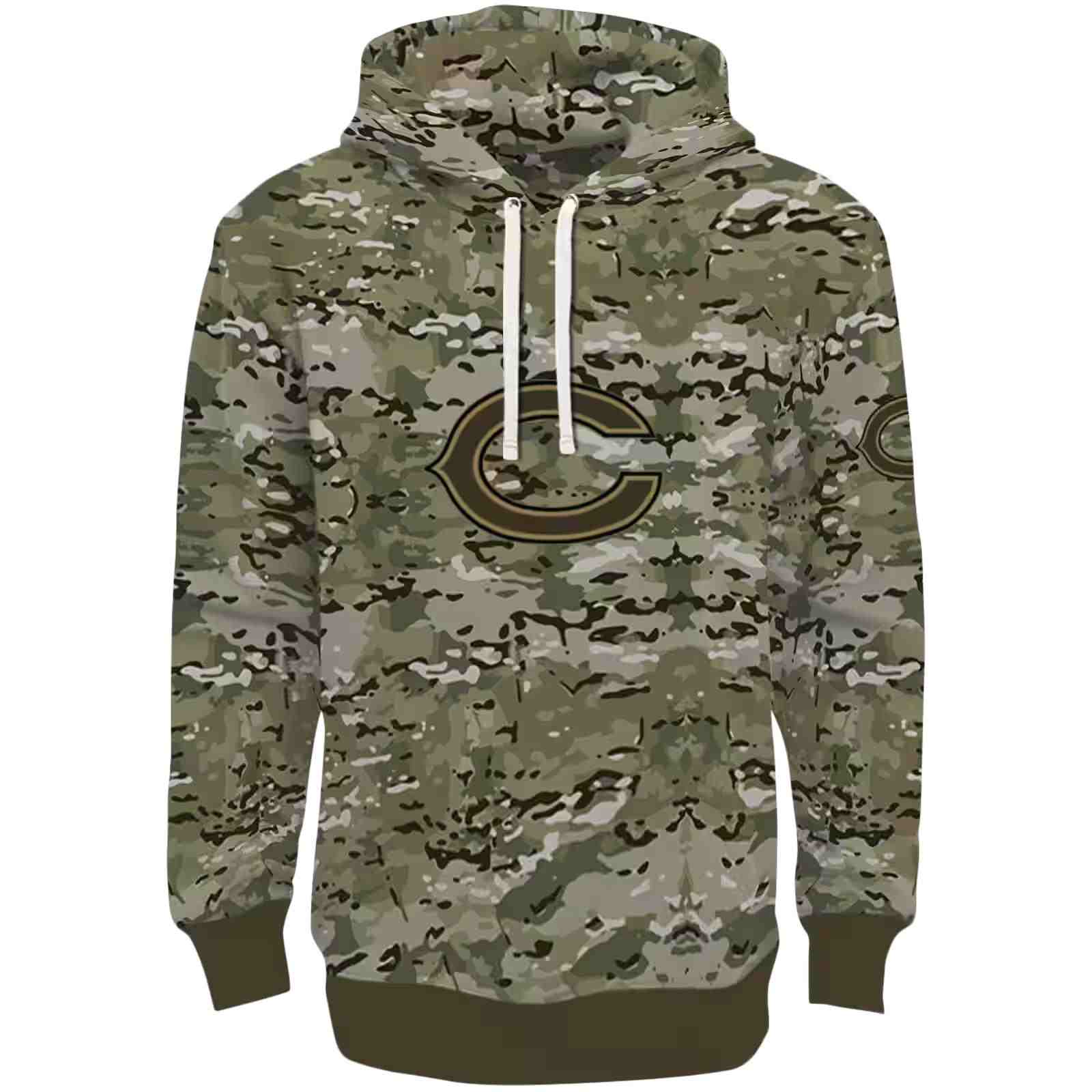 Customized Chicago Bears Military Style Hoodie