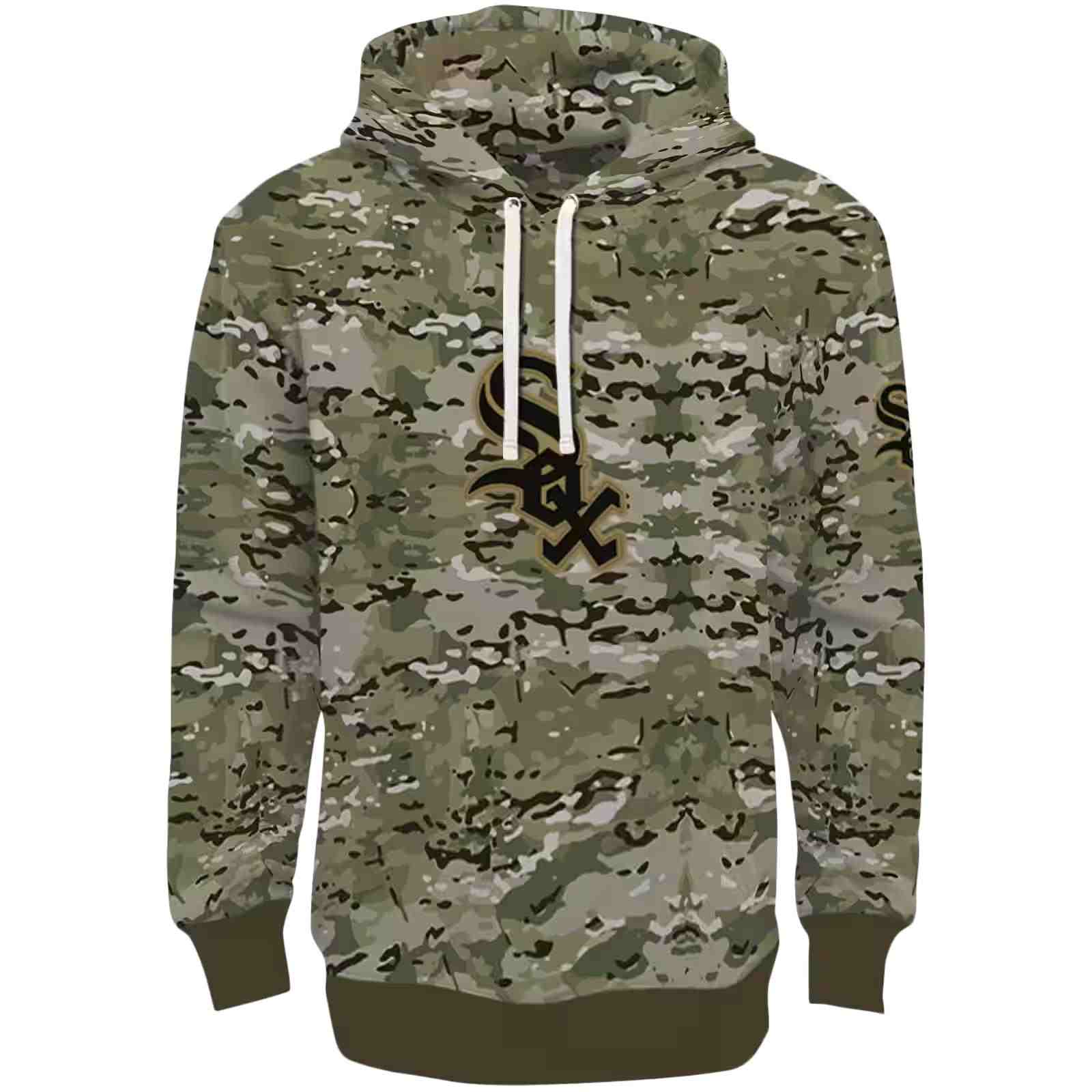 Customized Chicago White Sox Military Style Hoodie