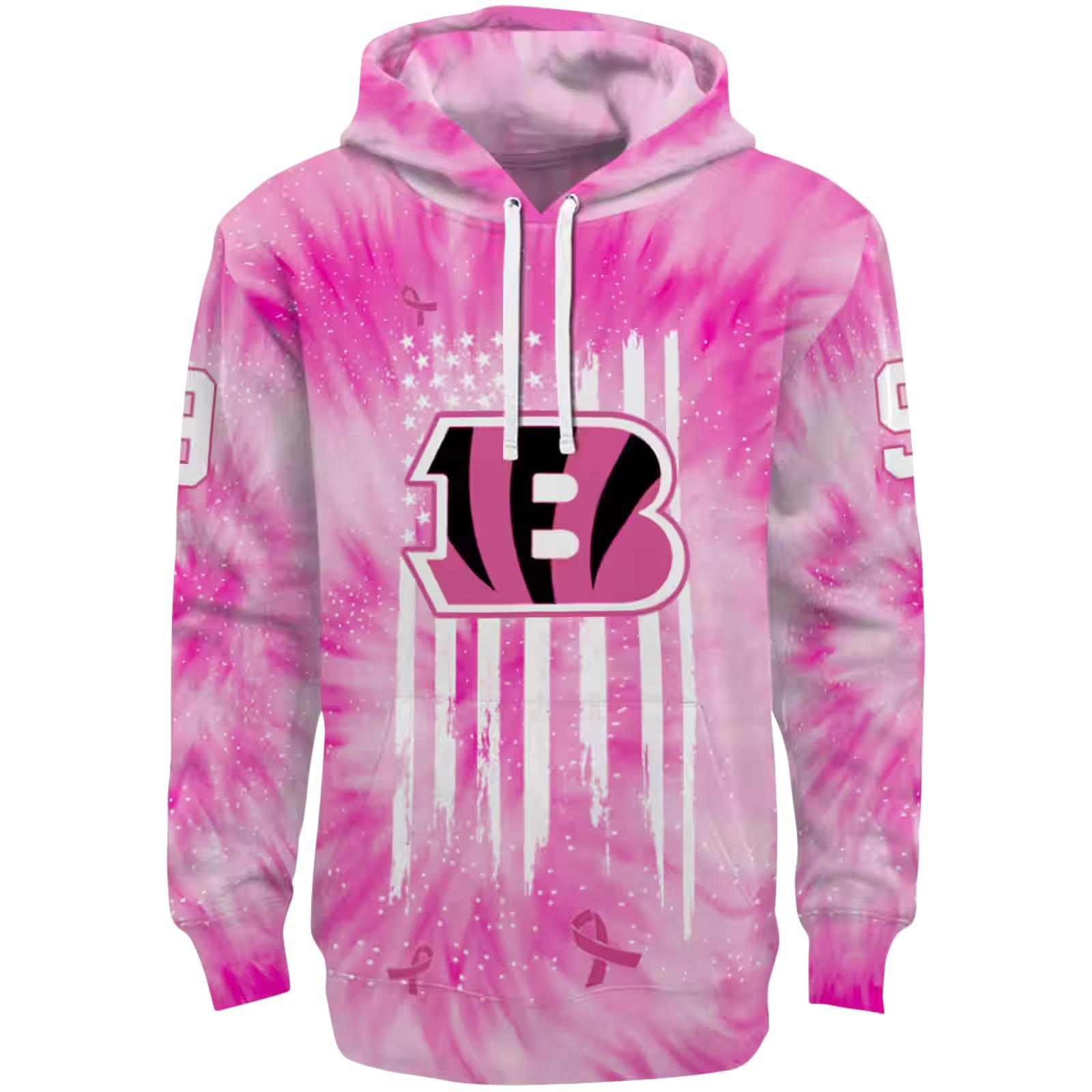 Customized Cincinnati Bengals Cancer Support Pink Hoodie