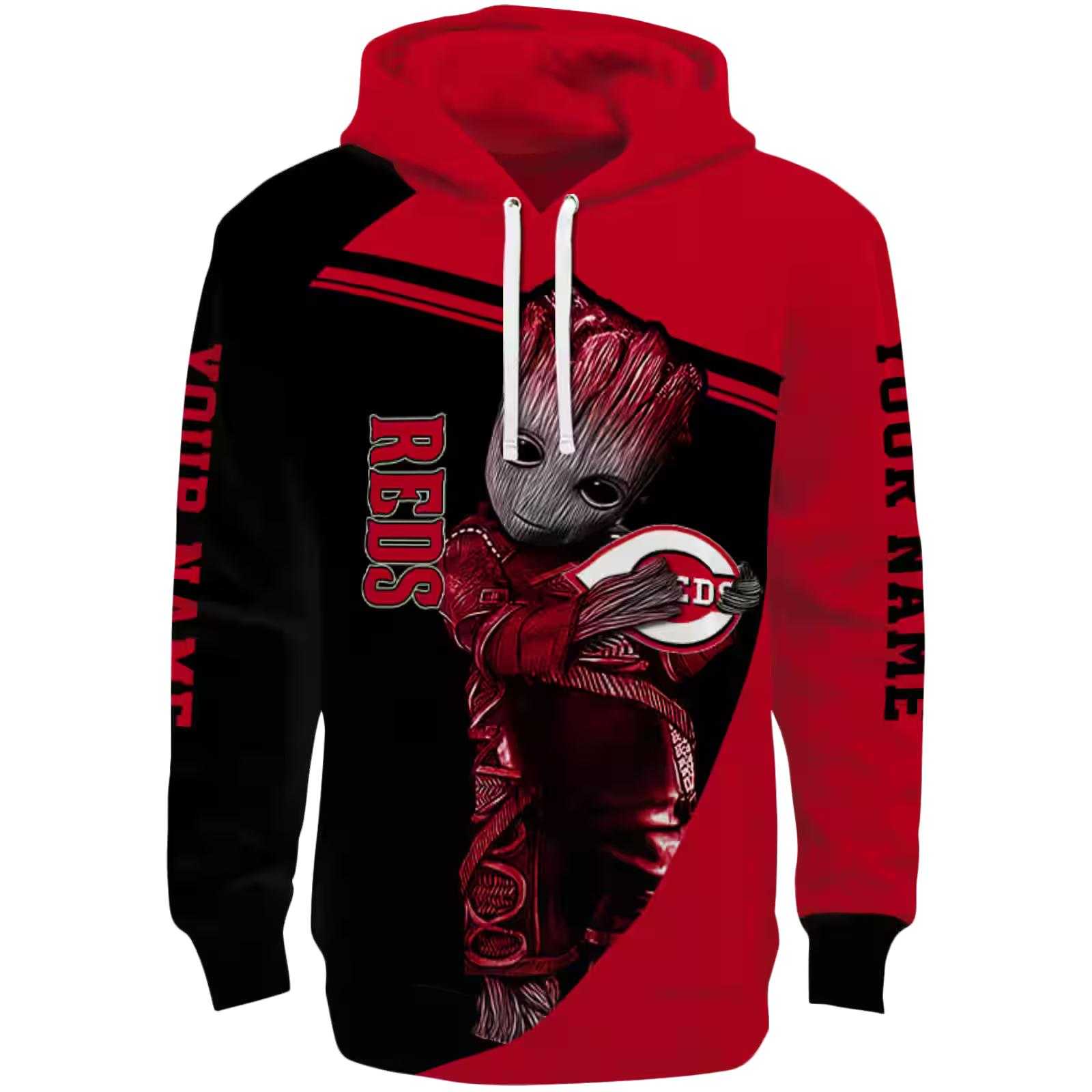 Customized Cincinnati Reds Groot Red Hoodie