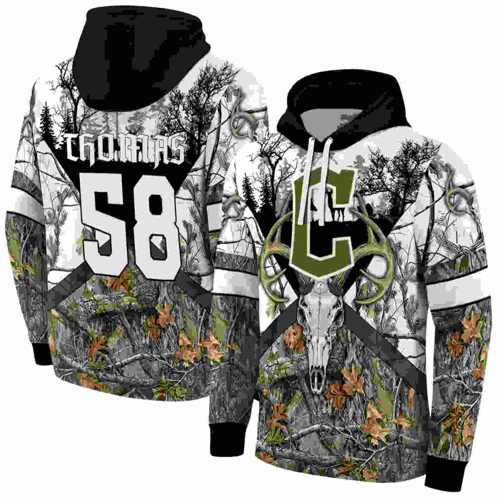 customized cleveland guardians forest silhouette hoodie fashion forward