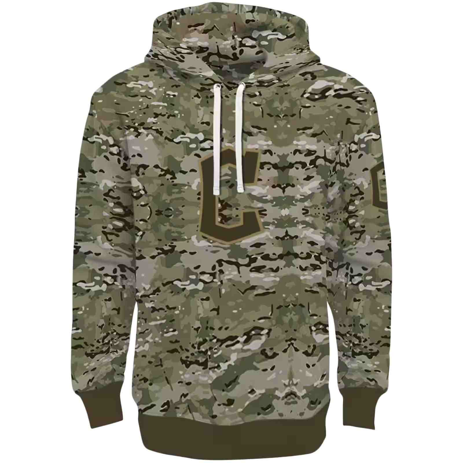 Customized Cleveland Guardians Military Style Hoodie