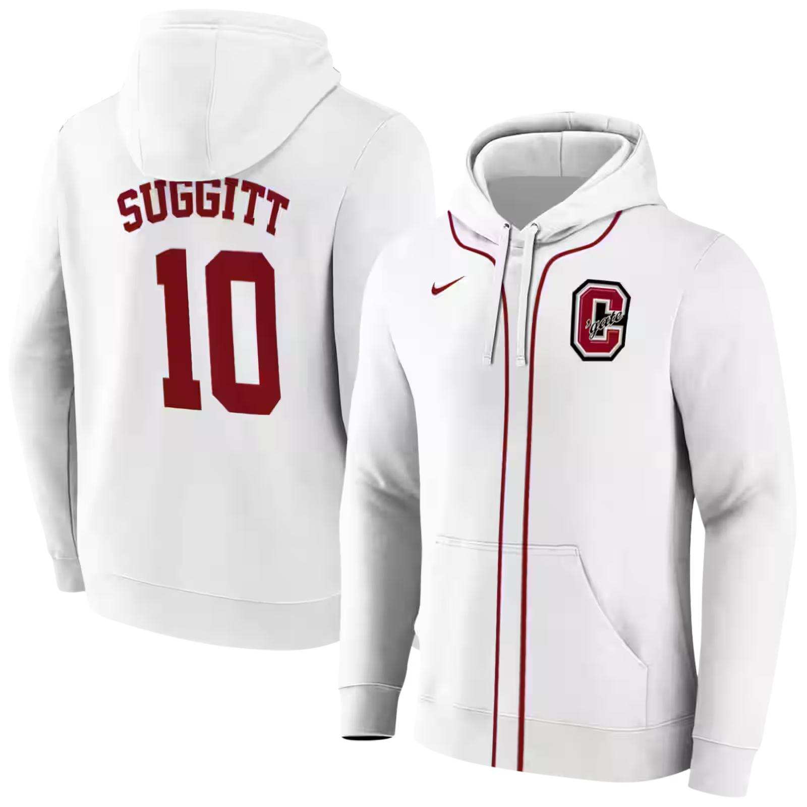 customized colgate raiders sporty stripe white hoodie fashion forward