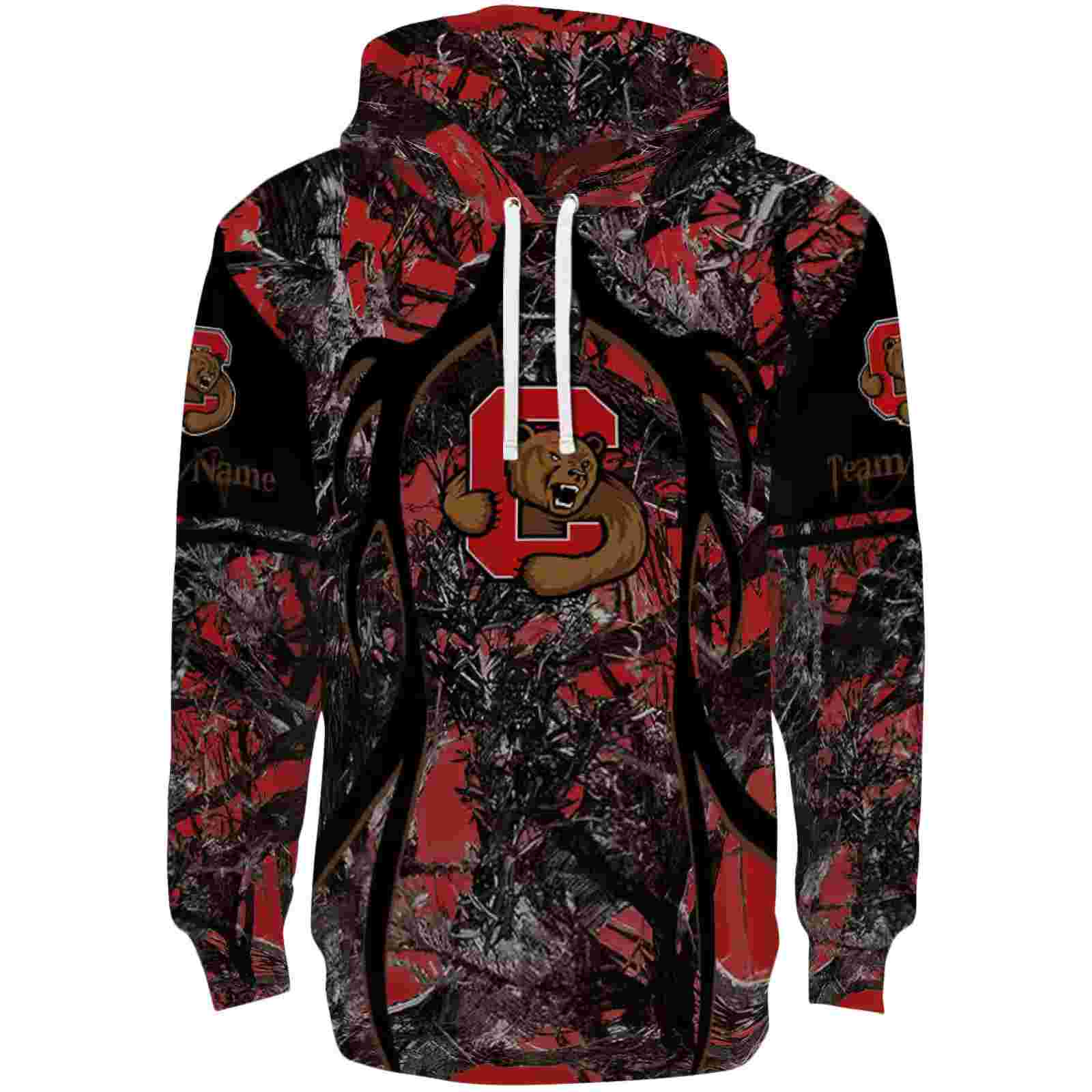 Customized Cornell Big Red Hunting Theme Red Black Hoodie