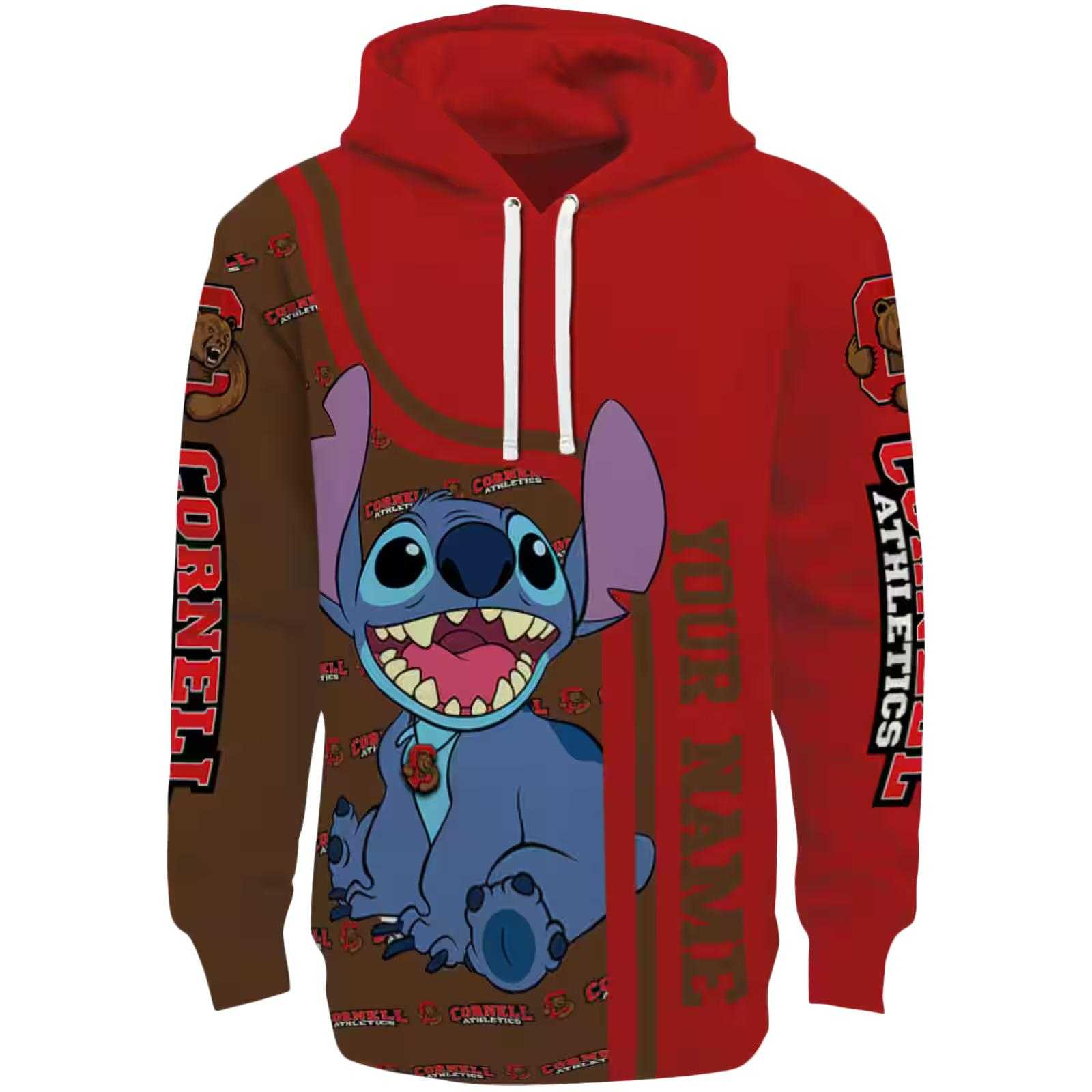 Customized Cornell Big Red Stitch Red Hoodie