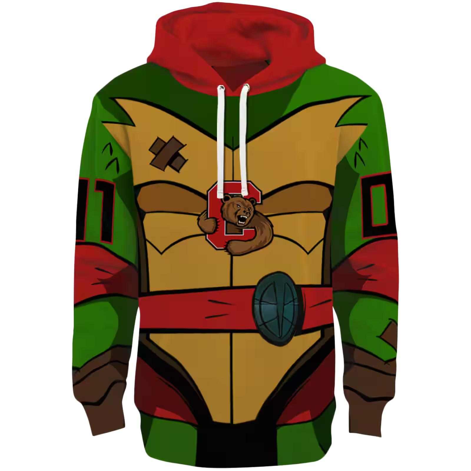 Customized Cornell Big Red Superhero Armor Red Green Hoodie