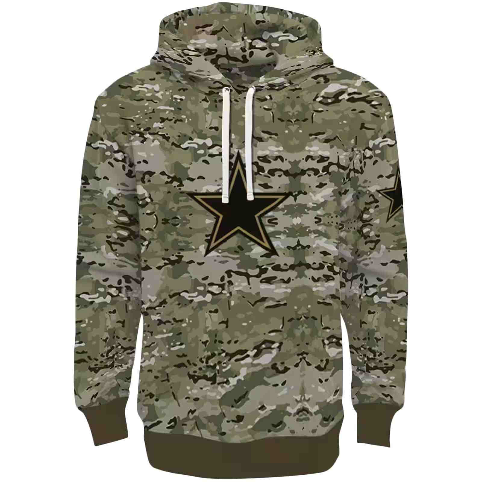 Customized Dallas Cowboys Military Style Hoodie