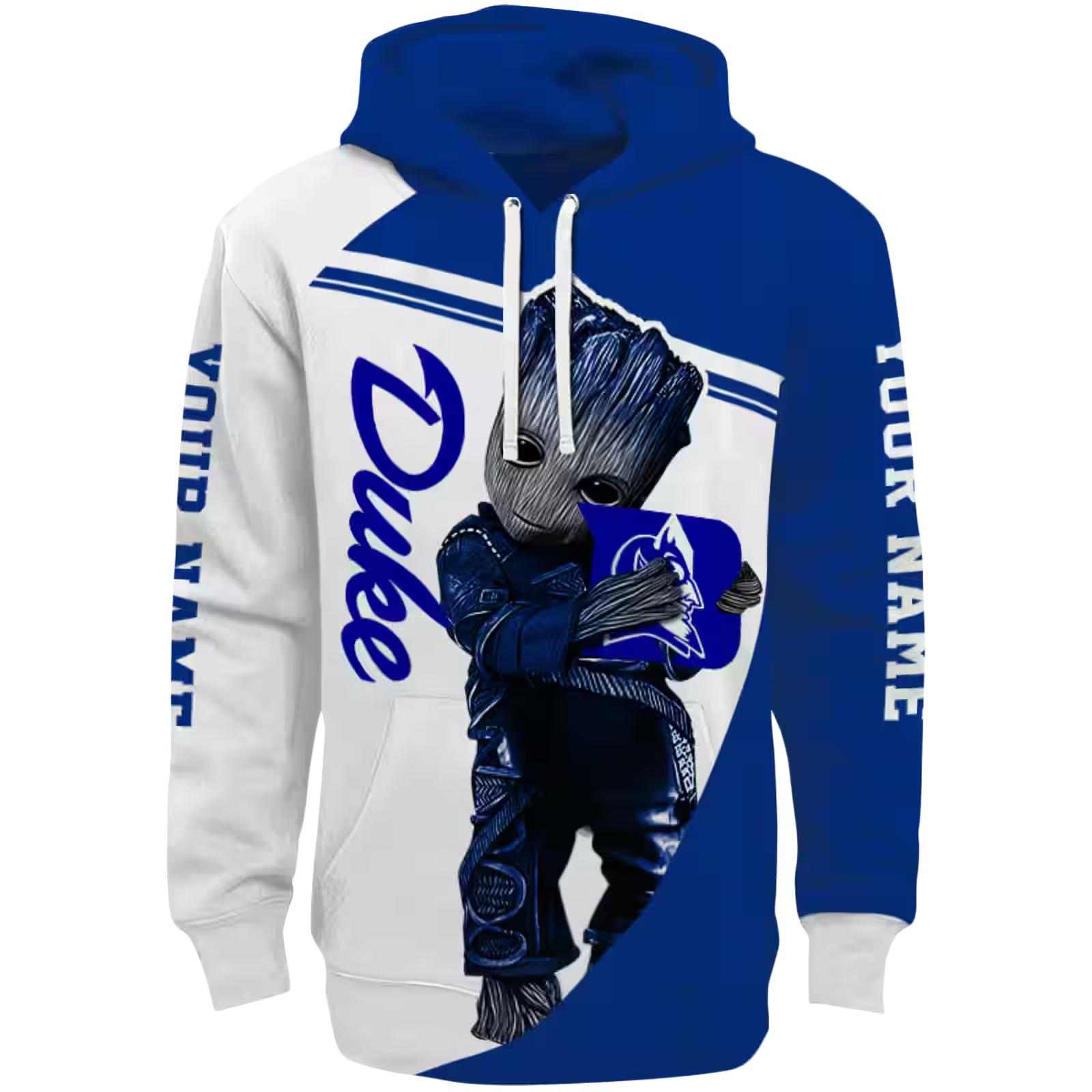 Customized Duke Blue Devils Groot Blue Hoodie