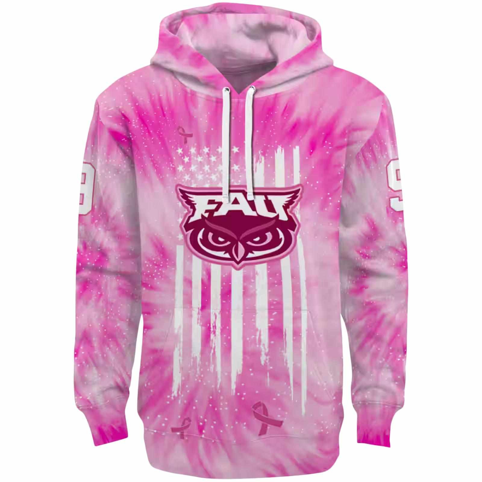 Customized Florida Atlantic Owls Cancer Support Pink Hoodie