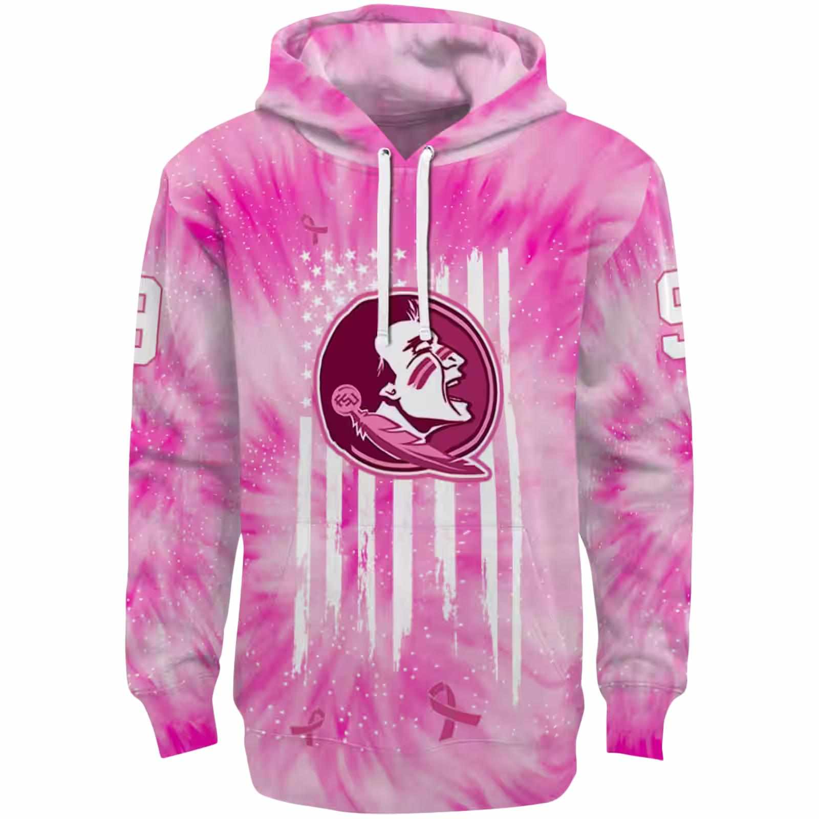 Customized Florida State Seminoles Cancer Support Pink Hoodie
