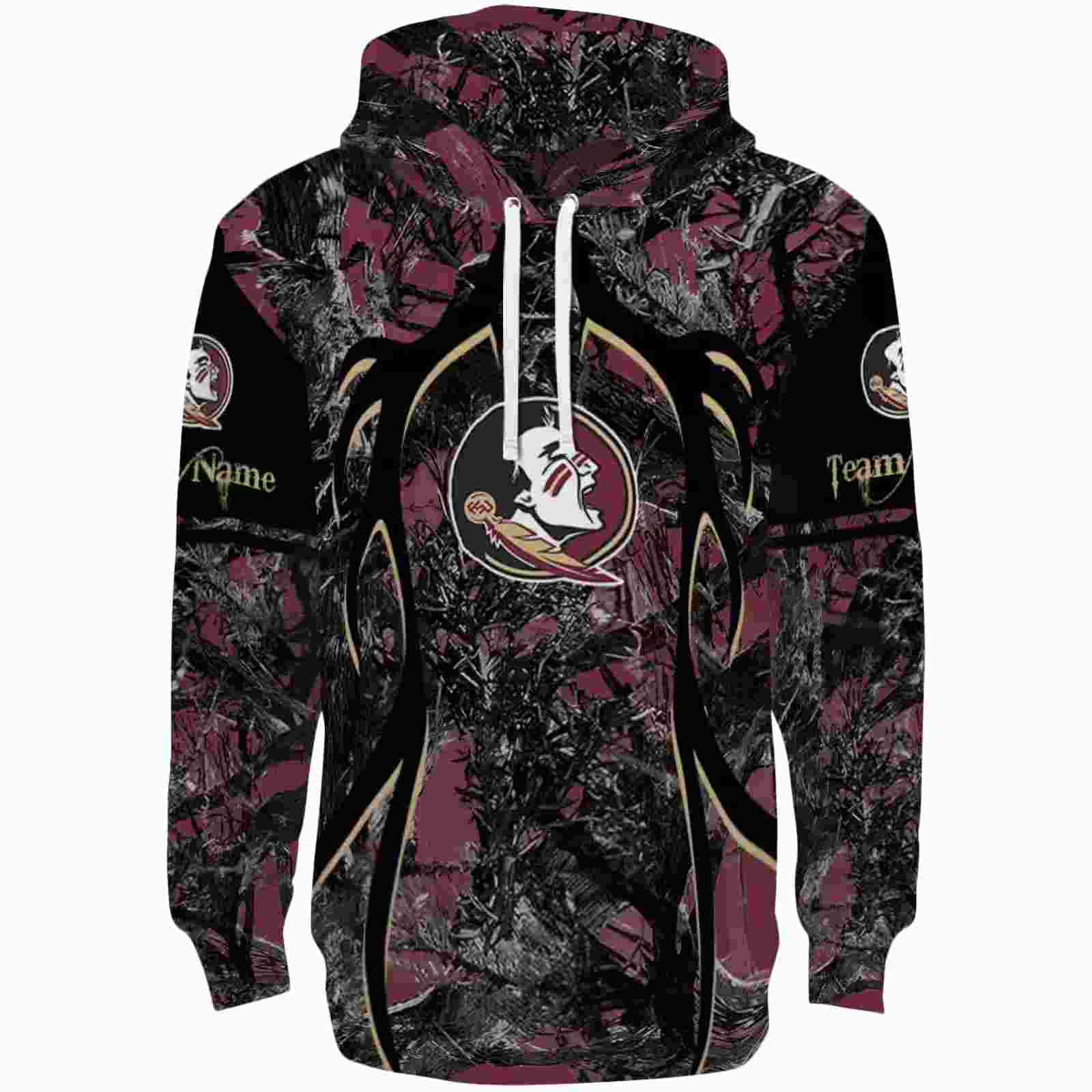Customized Florida State Seminoles Hunting Theme Garnet Black Hoodie