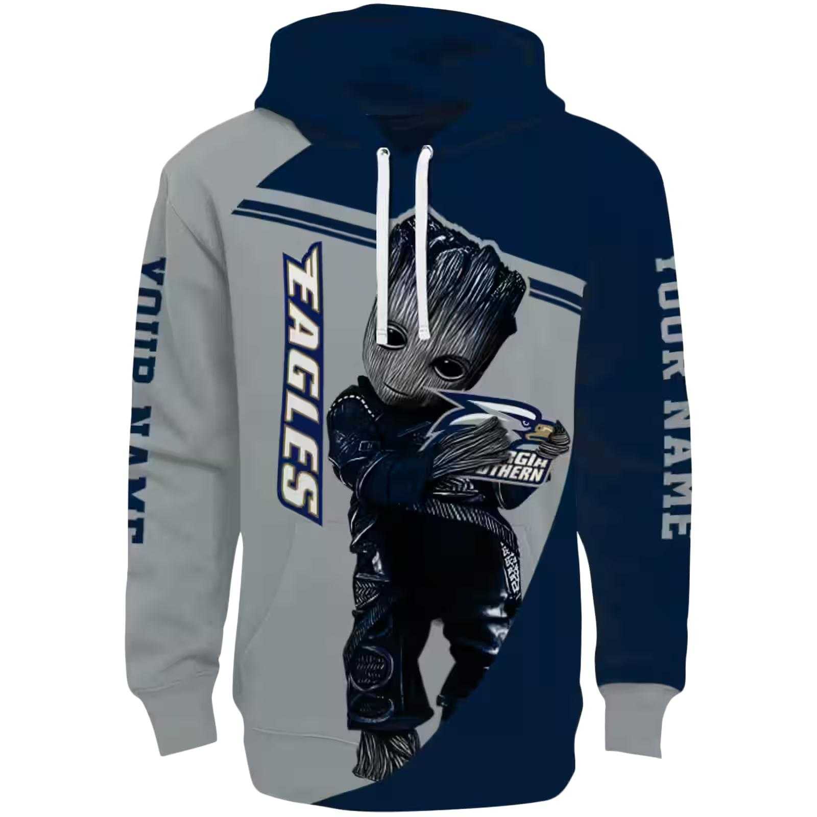 Customized Georgia Southern Eagles Groot Blue Hoodie
