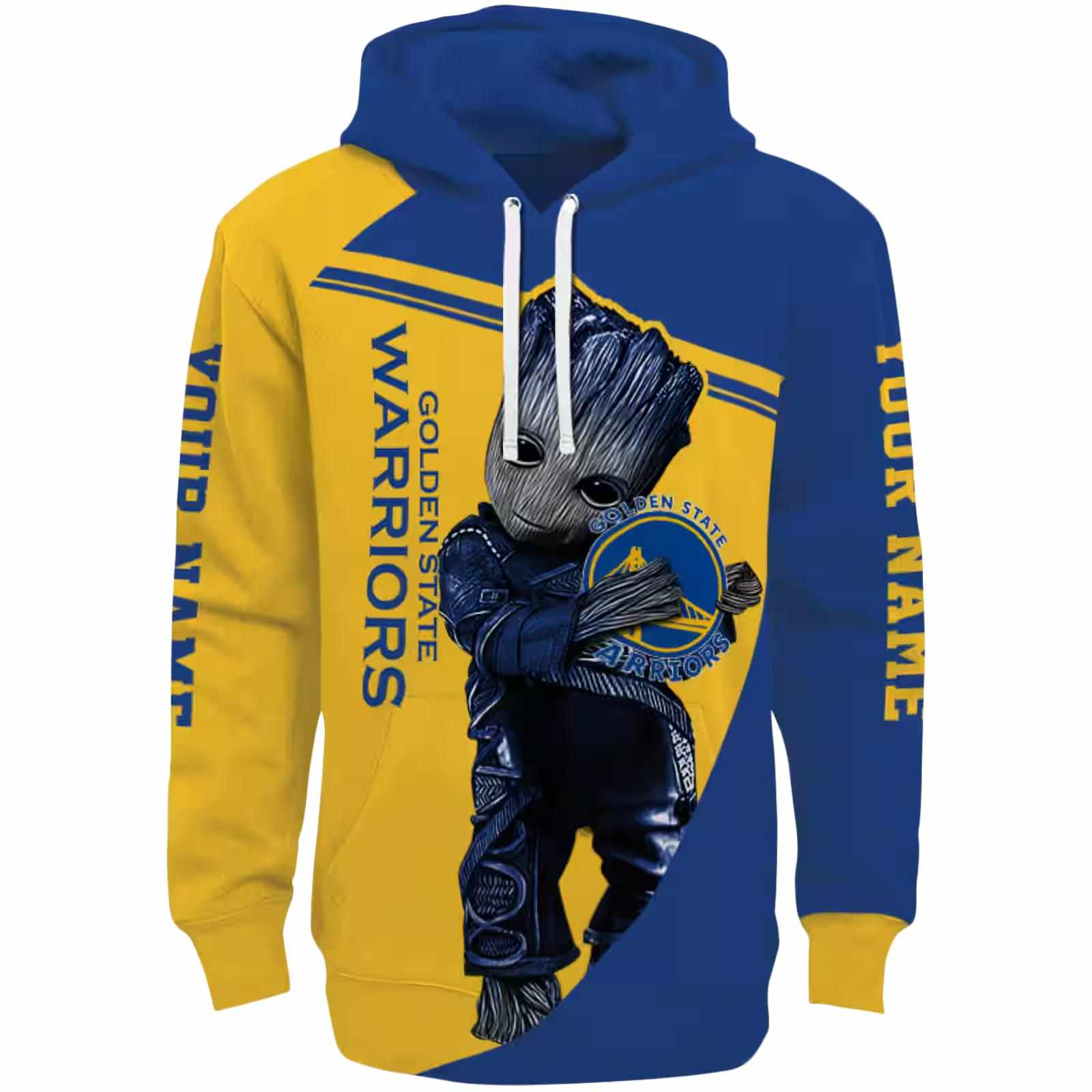 Customized Golden State Warriors Groot Blue Hoodie