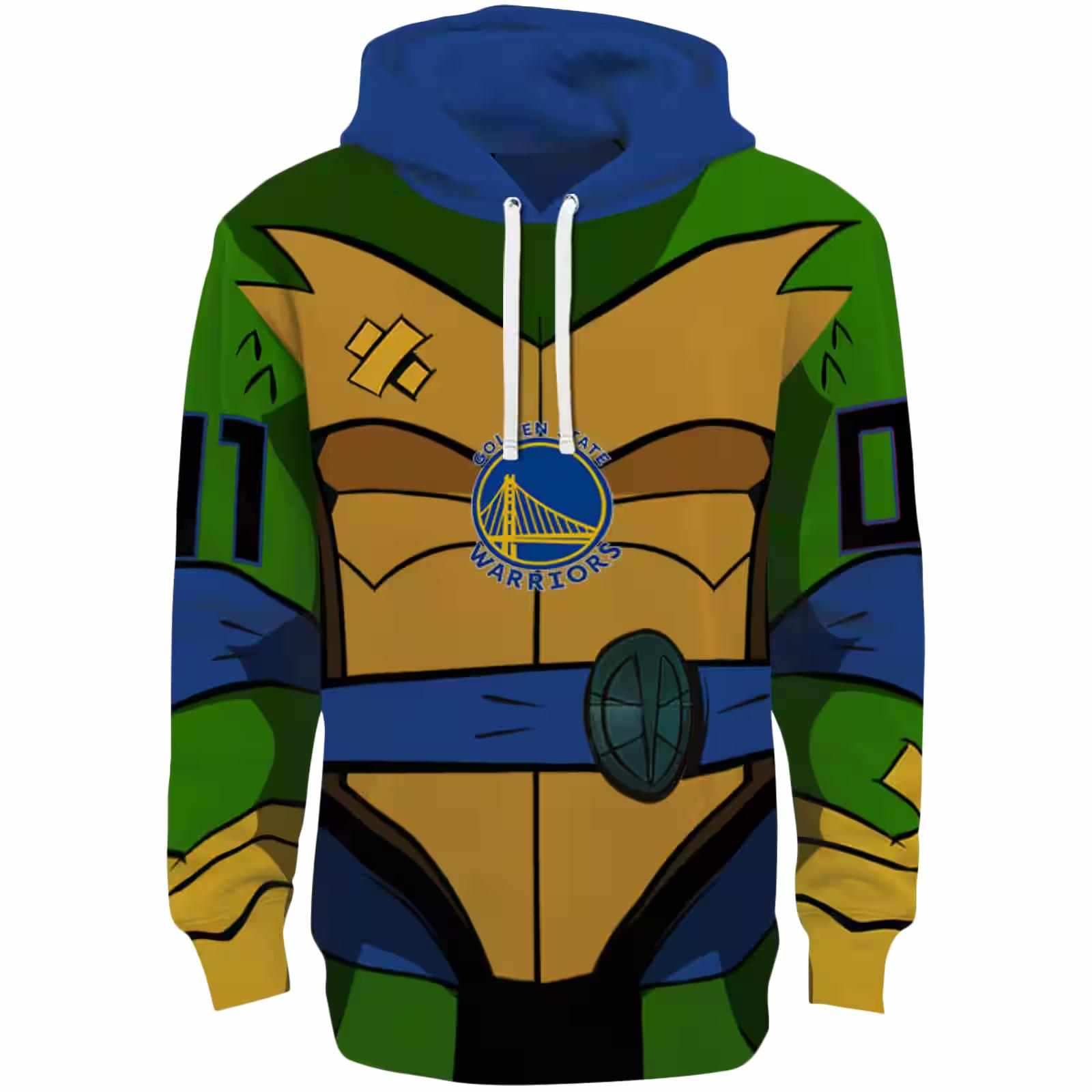 Customized Golden State Warriors Superhero Armor Blue Green Hoodie