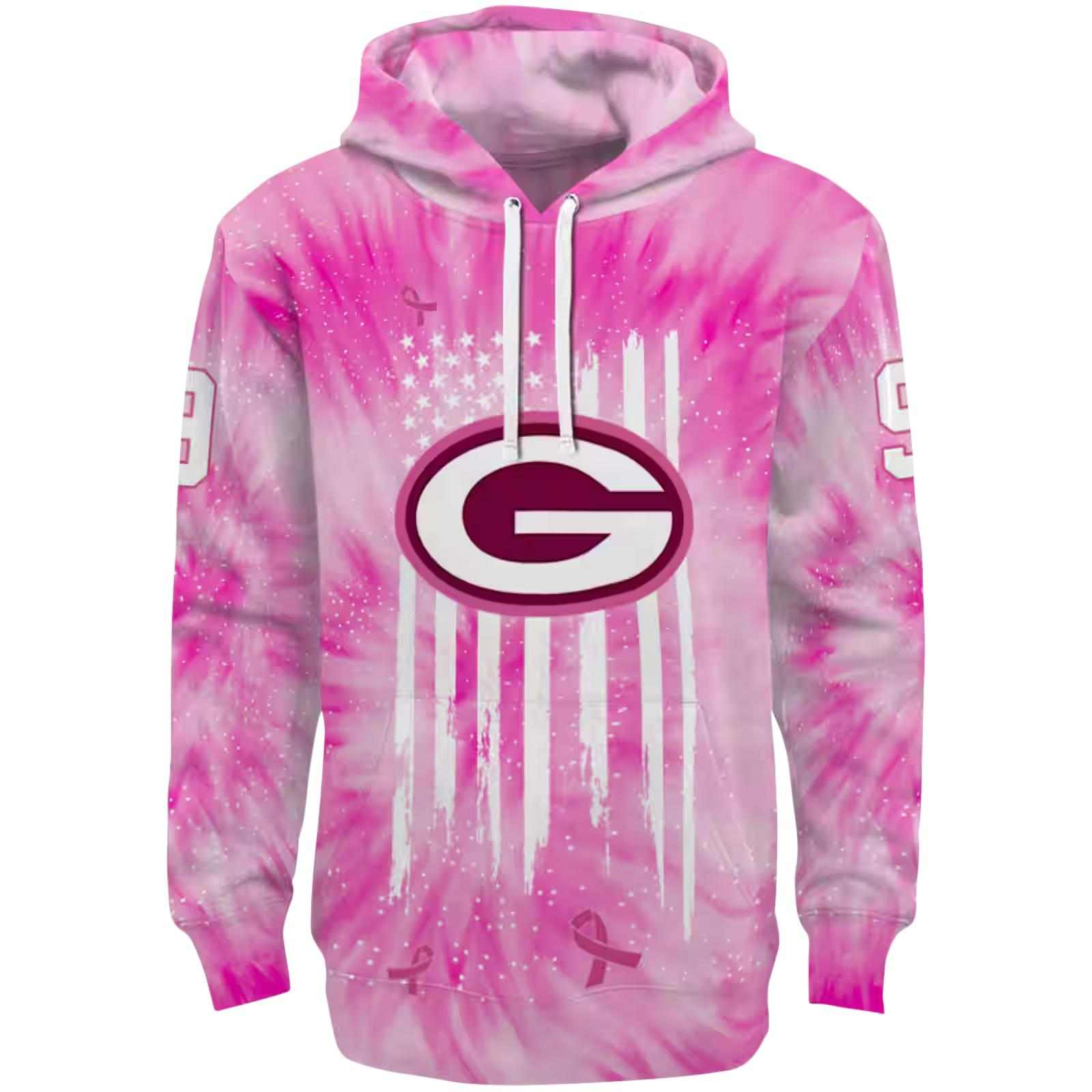 Customized Green Bay Packers Cancer Support Pink Hoodie