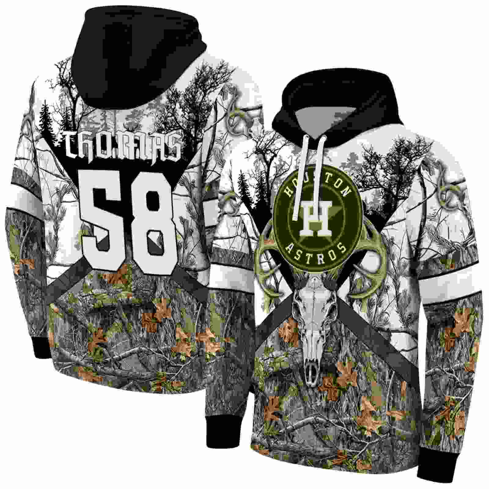 customized houston astros forest silhouette hoodie fashion forward