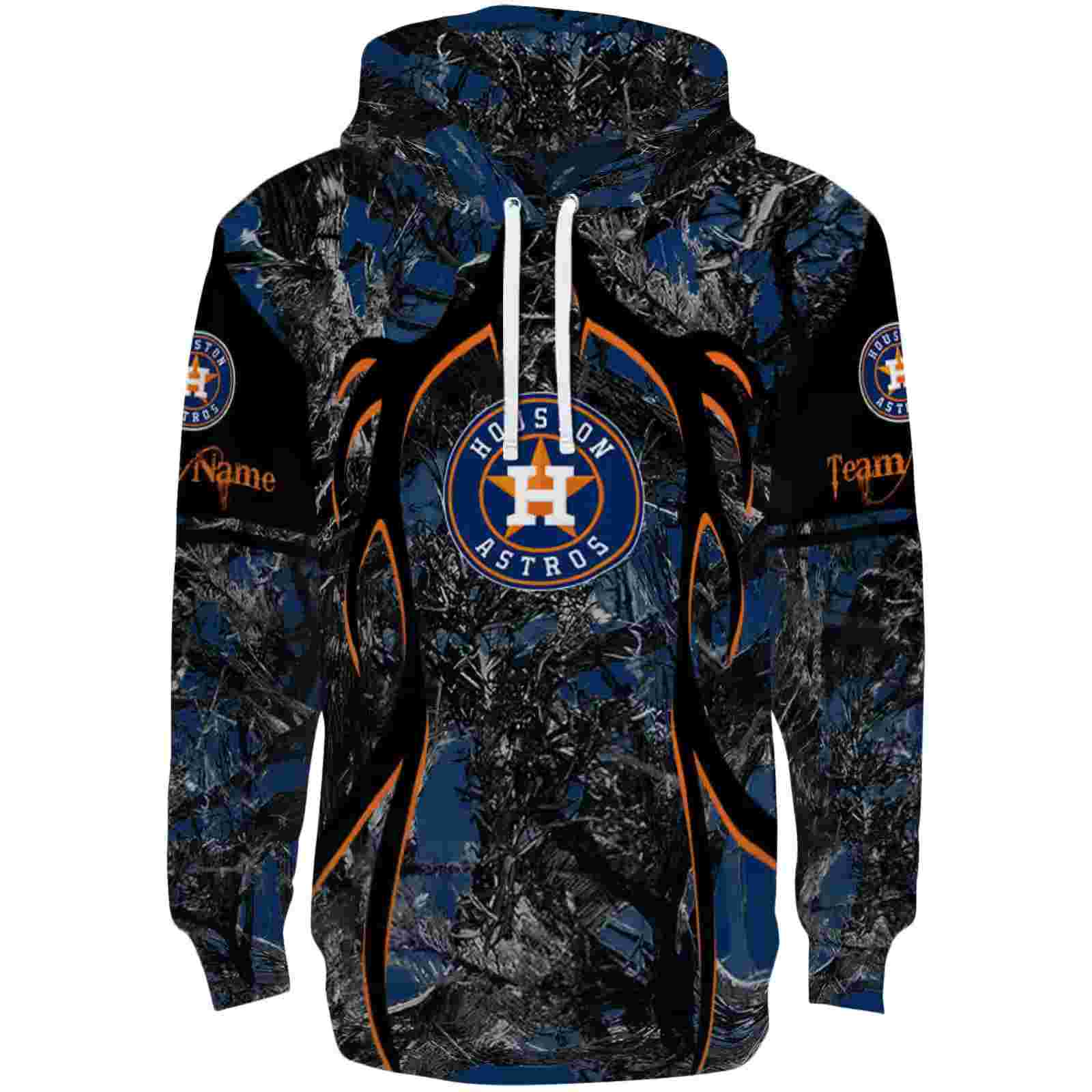 Customized Houston Astros Hunting Theme Blue Black Hoodie