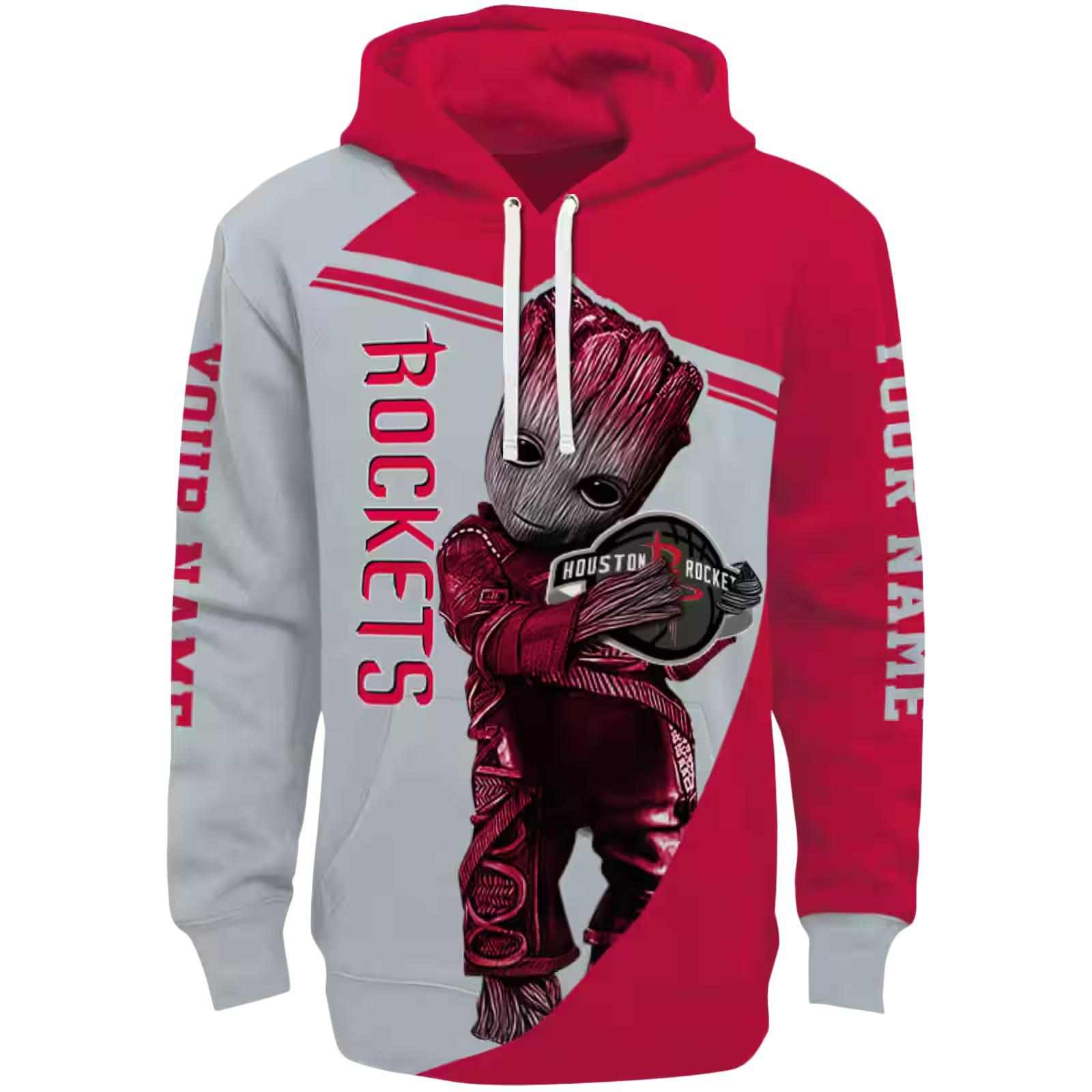 Customized Houston Rockets Groot Red Hoodie