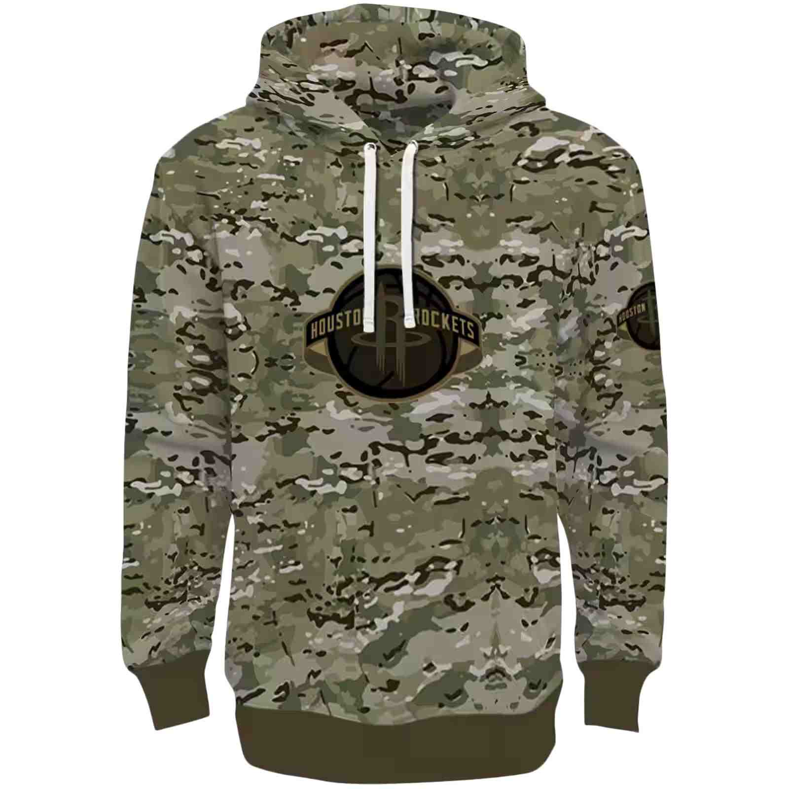 Customized Houston Rockets Military Style Hoodie