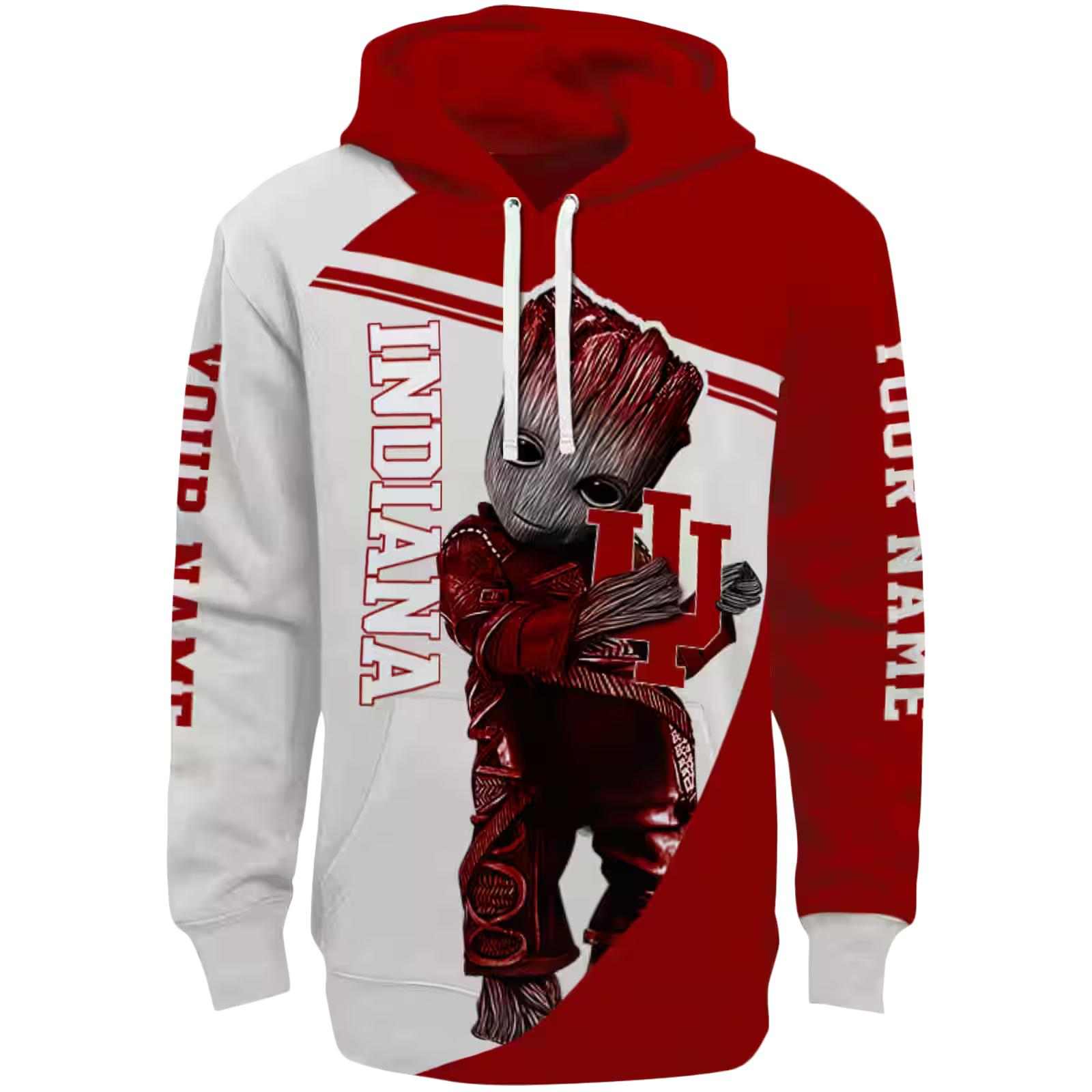 Customized Indiana Hoosiers Groot Red Hoodie