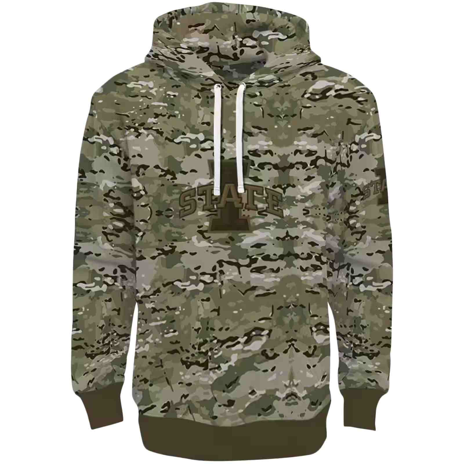 Customized Iowa State Cyclones Military Style Hoodie