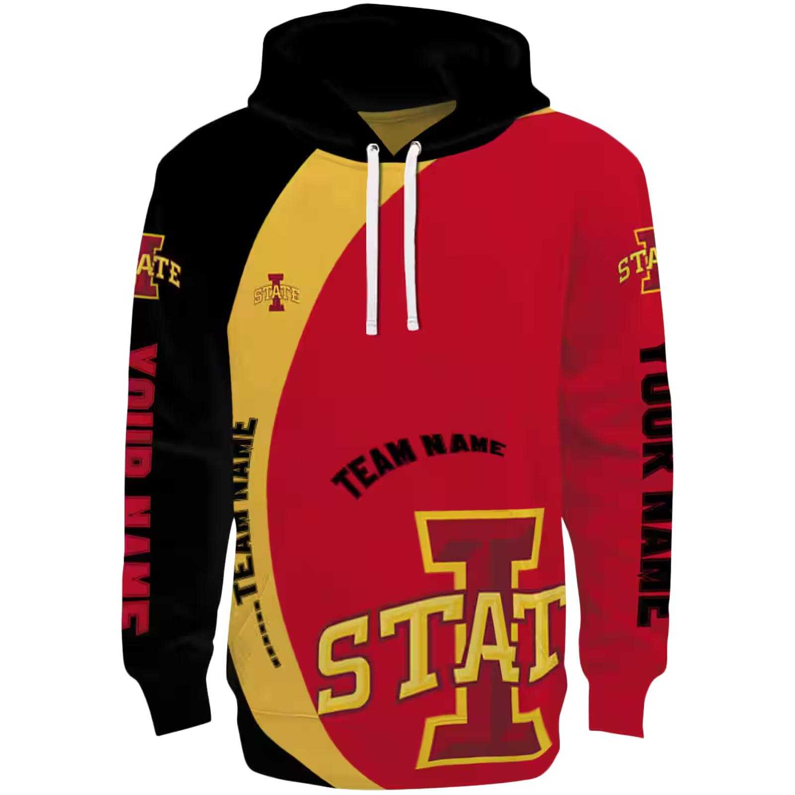 Customized Iowa State Cyclones Minimalist Design Red Black Hoodie