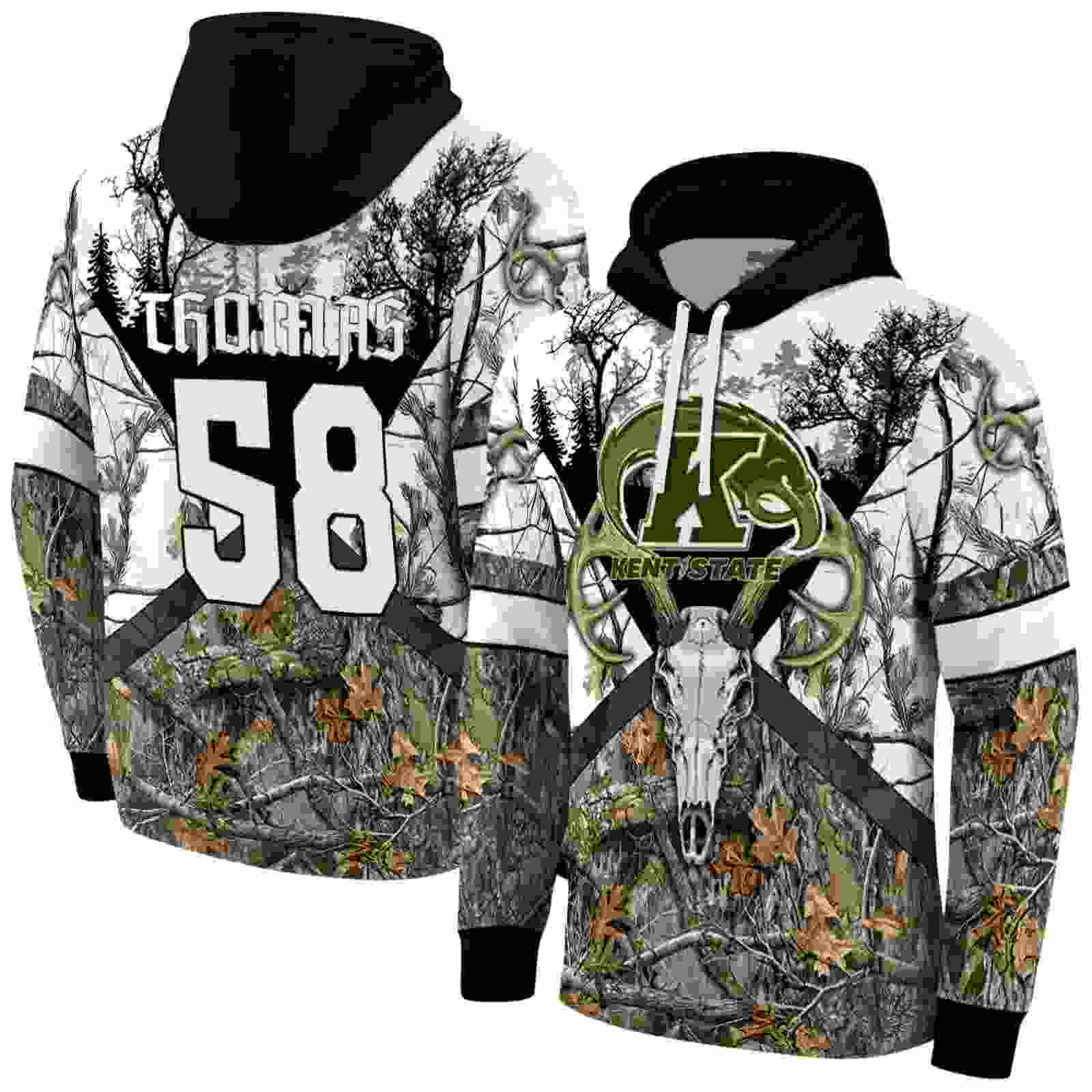 customized kent state golden flashes forest silhouette hoodie fashion forward