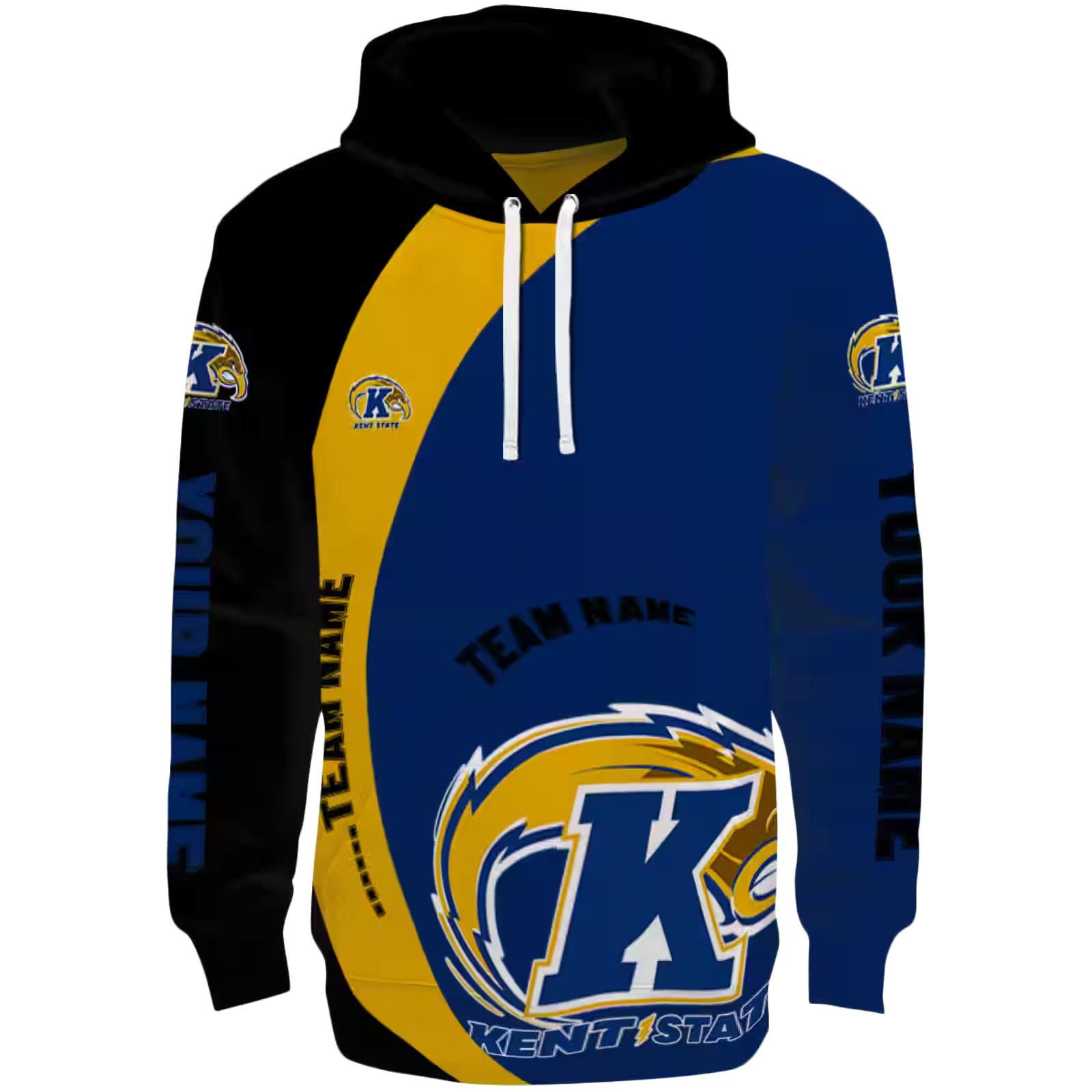 Customized Kent State Golden Flashes Minimalist Design Navy Blue Black Hoodie