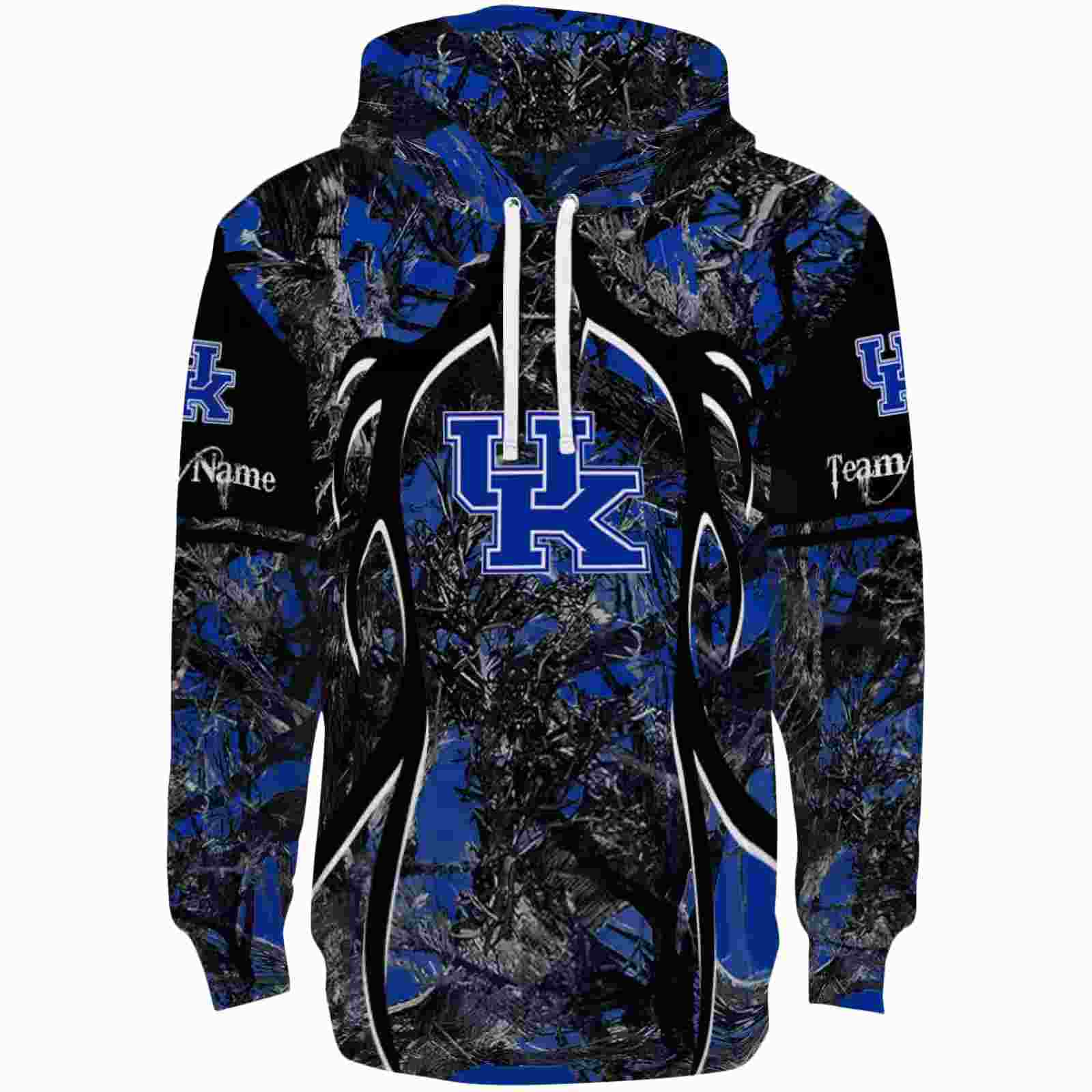 Customized Kentucky Wildcats Hunting Theme Blue Black Hoodie