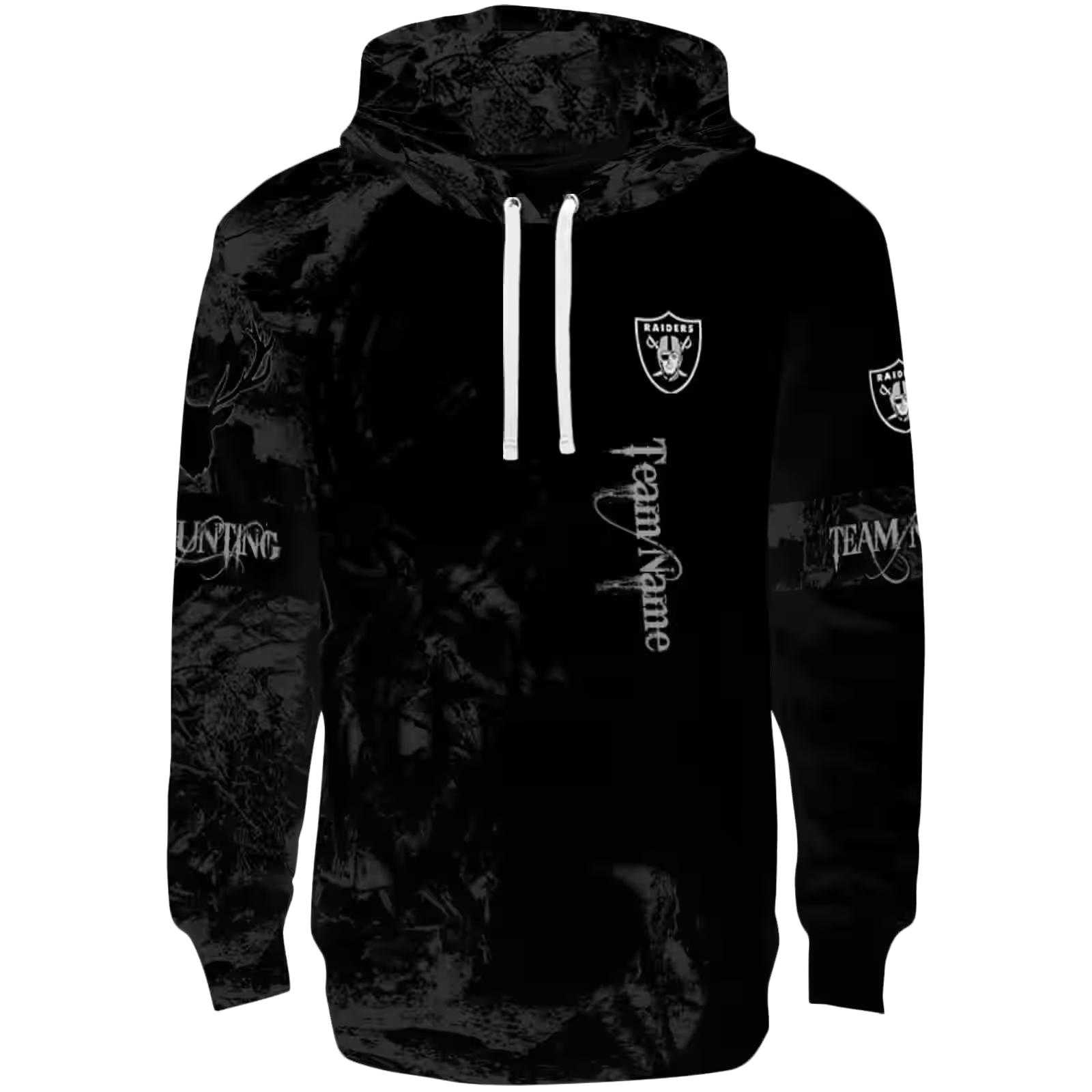 Customized Las Vegas Raiders Deer Silhouette Black Hoodie