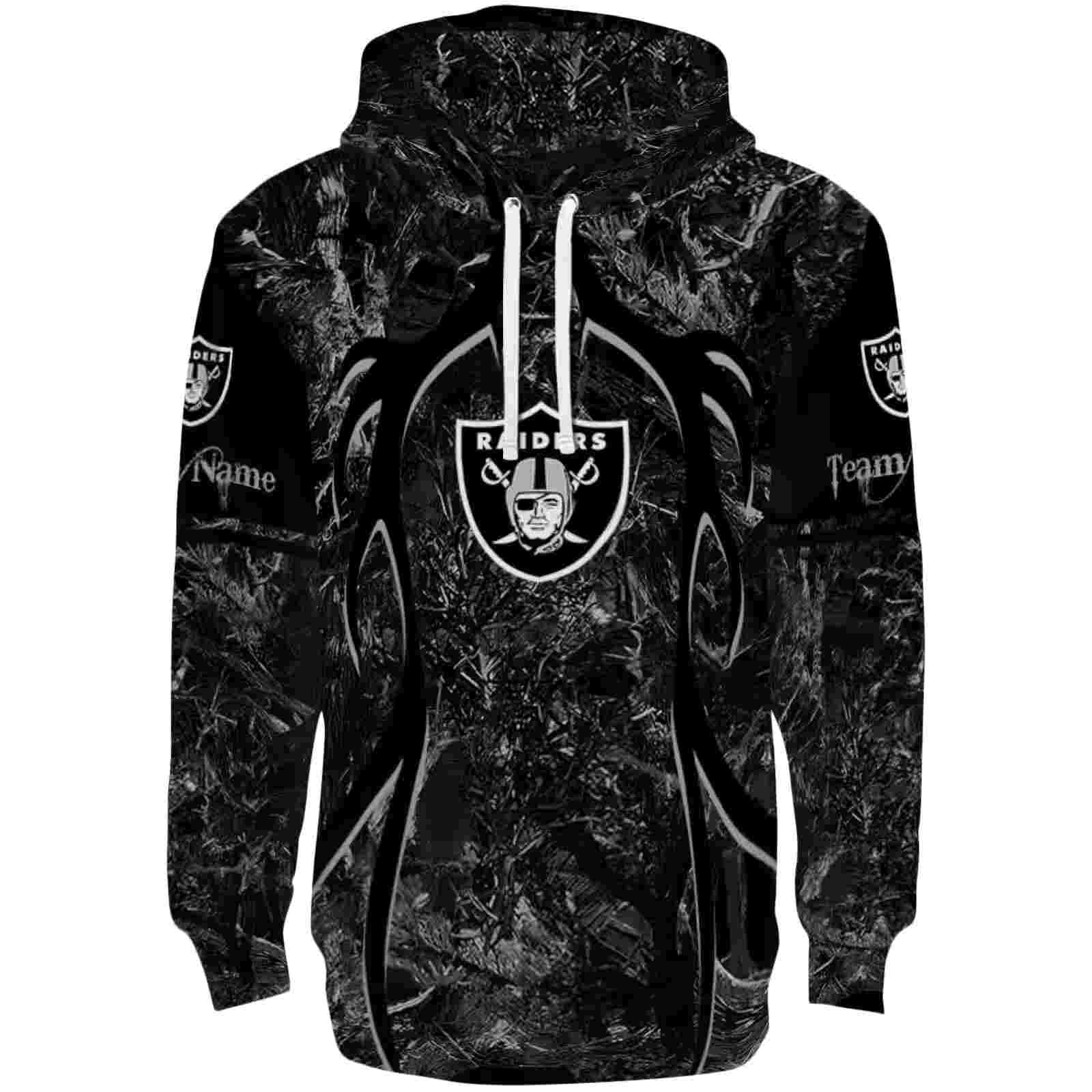 Customized Las Vegas Raiders Hunting Theme Black Hoodie