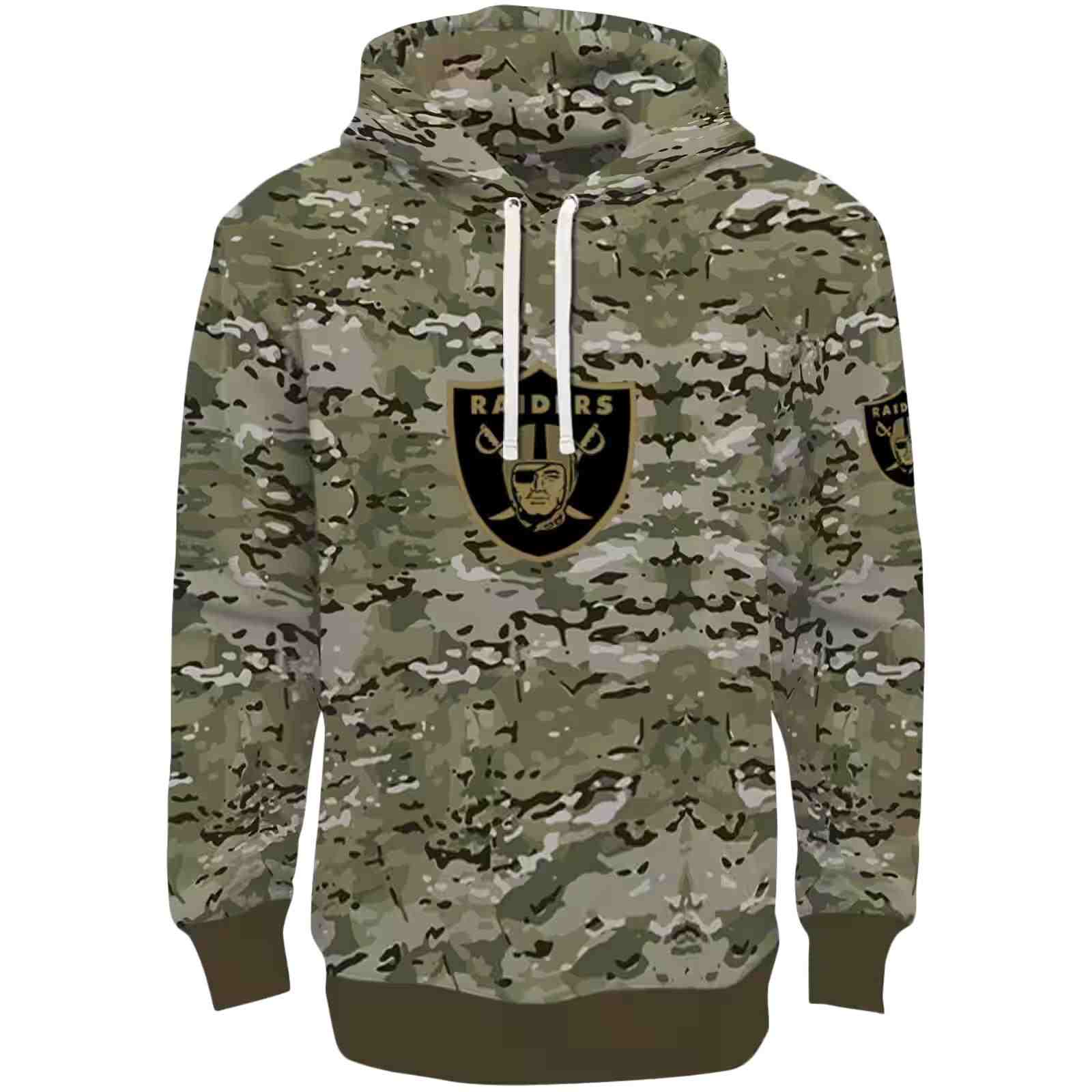 Customized Las Vegas Raiders Military Style Hoodie