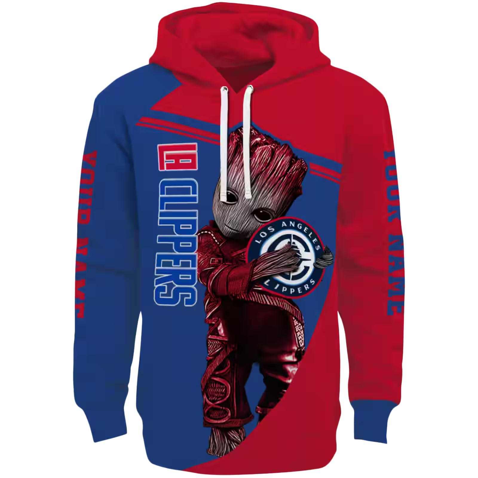 Customized Los Angeles Clippers Groot Red Hoodie