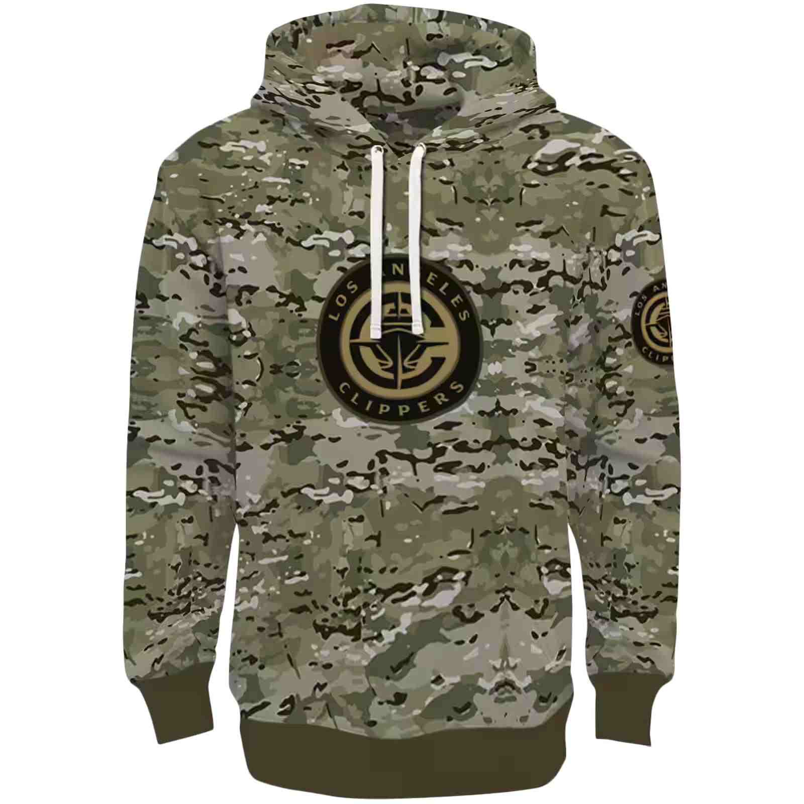 Customized Los Angeles Clippers Military Style Hoodie