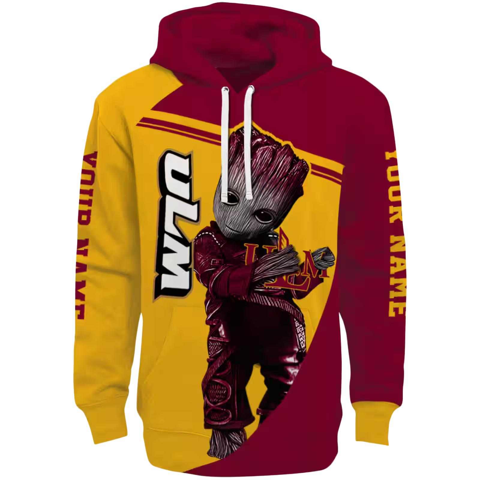 Customized Louisiana-Monroe Warhawks Groot Red Hoodie