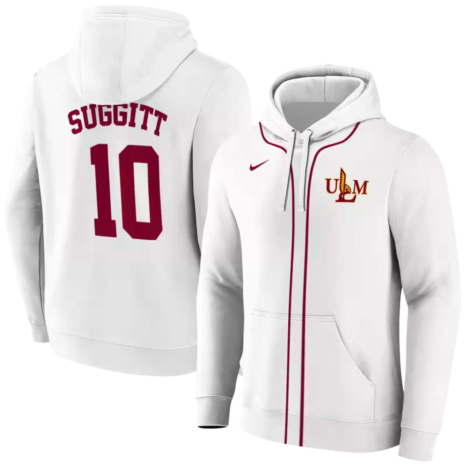 customized louisiana monroe warhawks sporty stripe white hoodie fashion forward