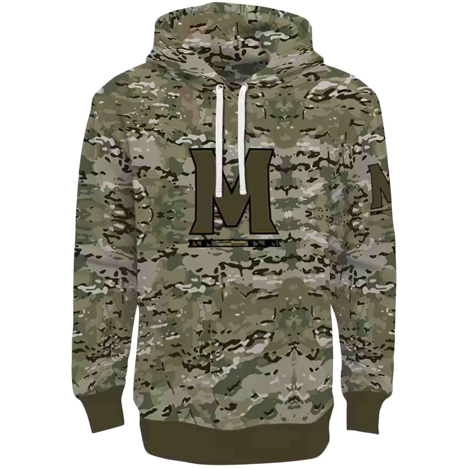 Customized Maryland Terrapins Military Style Hoodie