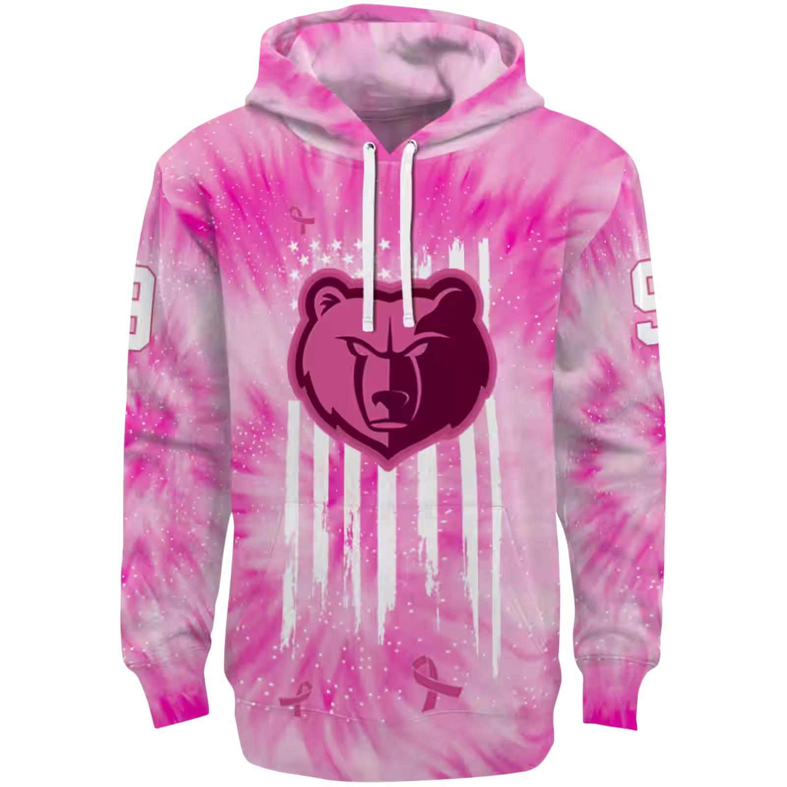 Customized Memphis Grizzlies Cancer Support Pink Hoodie