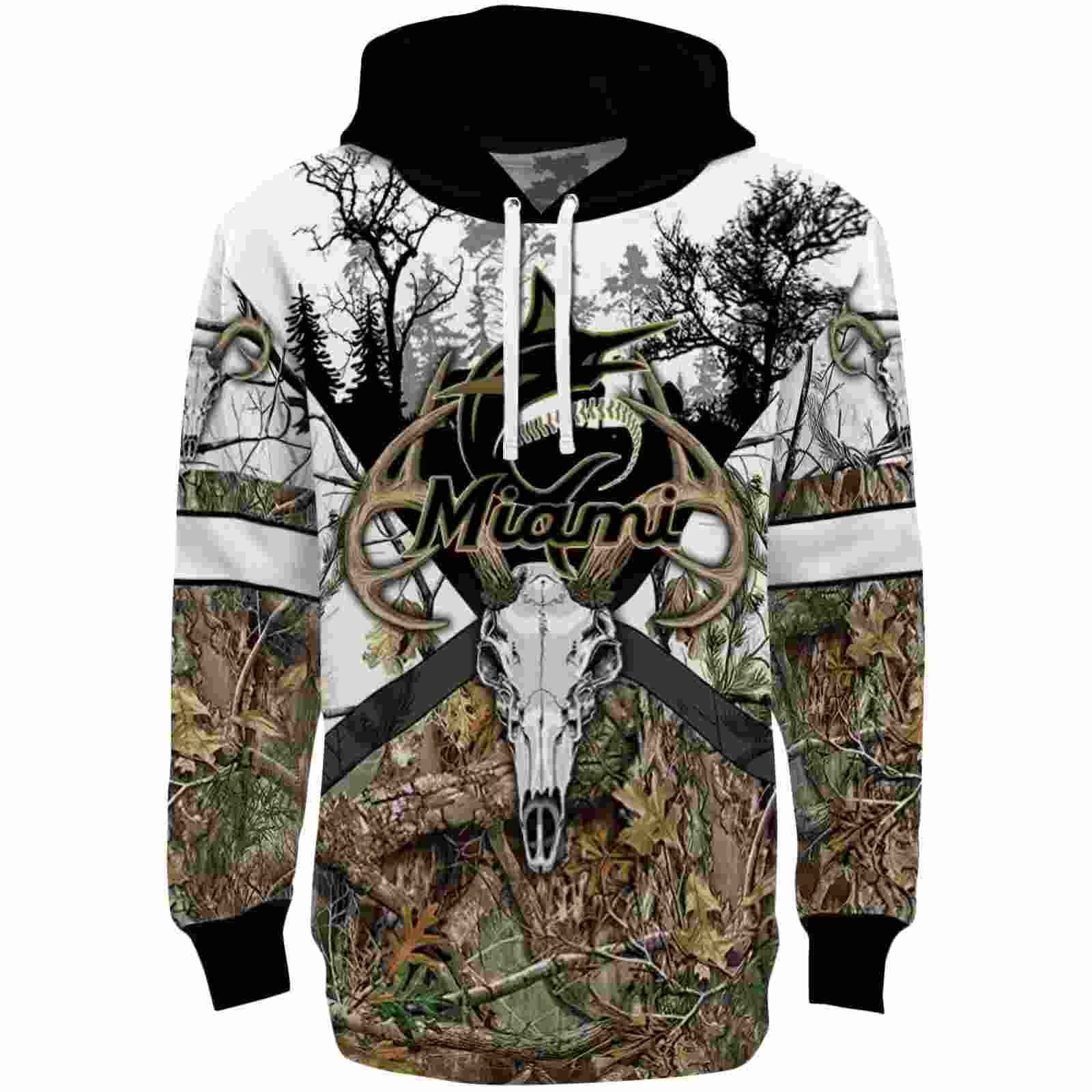 Customized Miami Marlins Forest Silhouette Hoodie