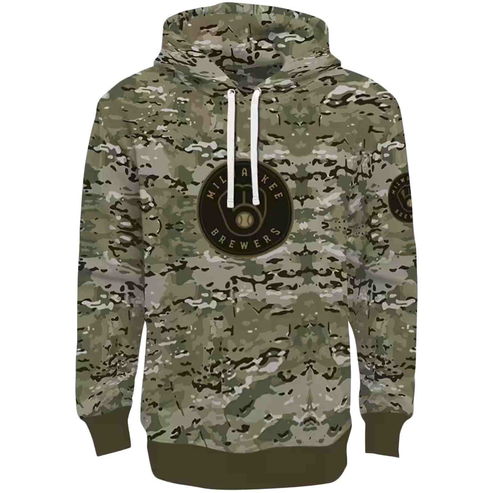 Customized Milwaukee Brewers Military Style Hoodie